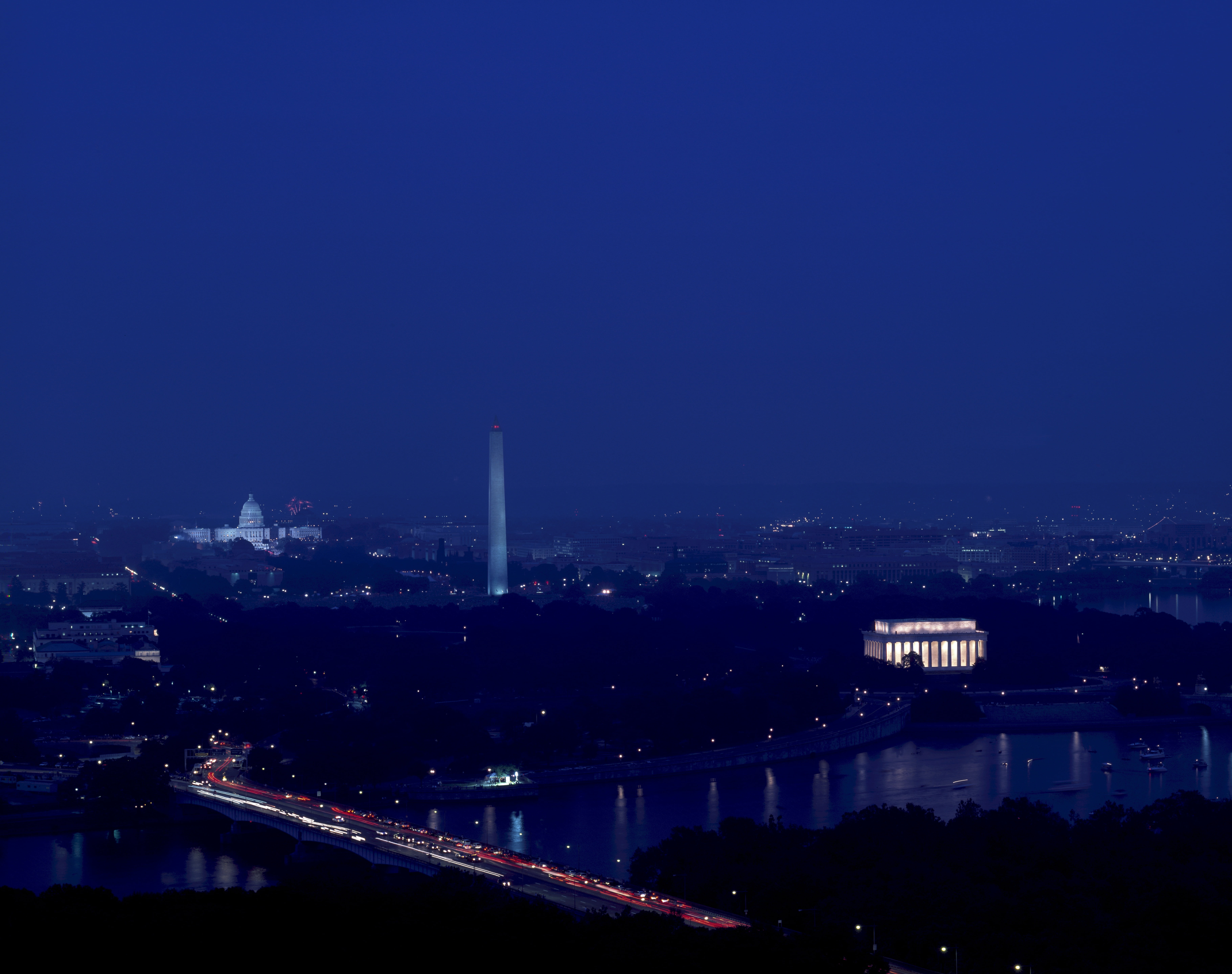 nature, bridge - man made structure, buildings, night, building, office building exterior, built structure, sky, capitol building, washington dc, outdoors, HD Wallpaper