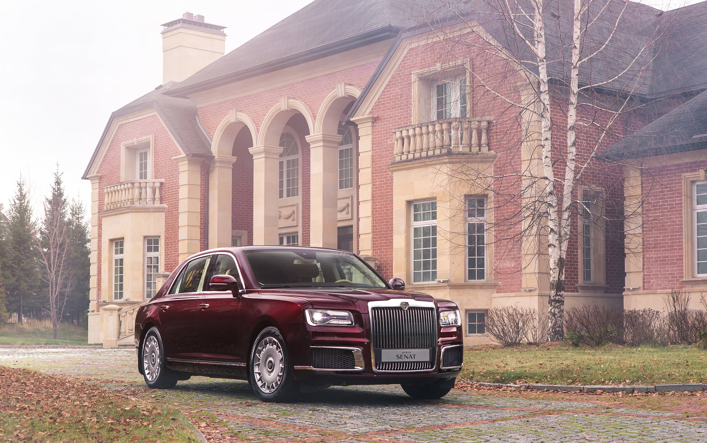 1080P, Senate, auto, mansion, Aurus, autumn, HD Wallpaper