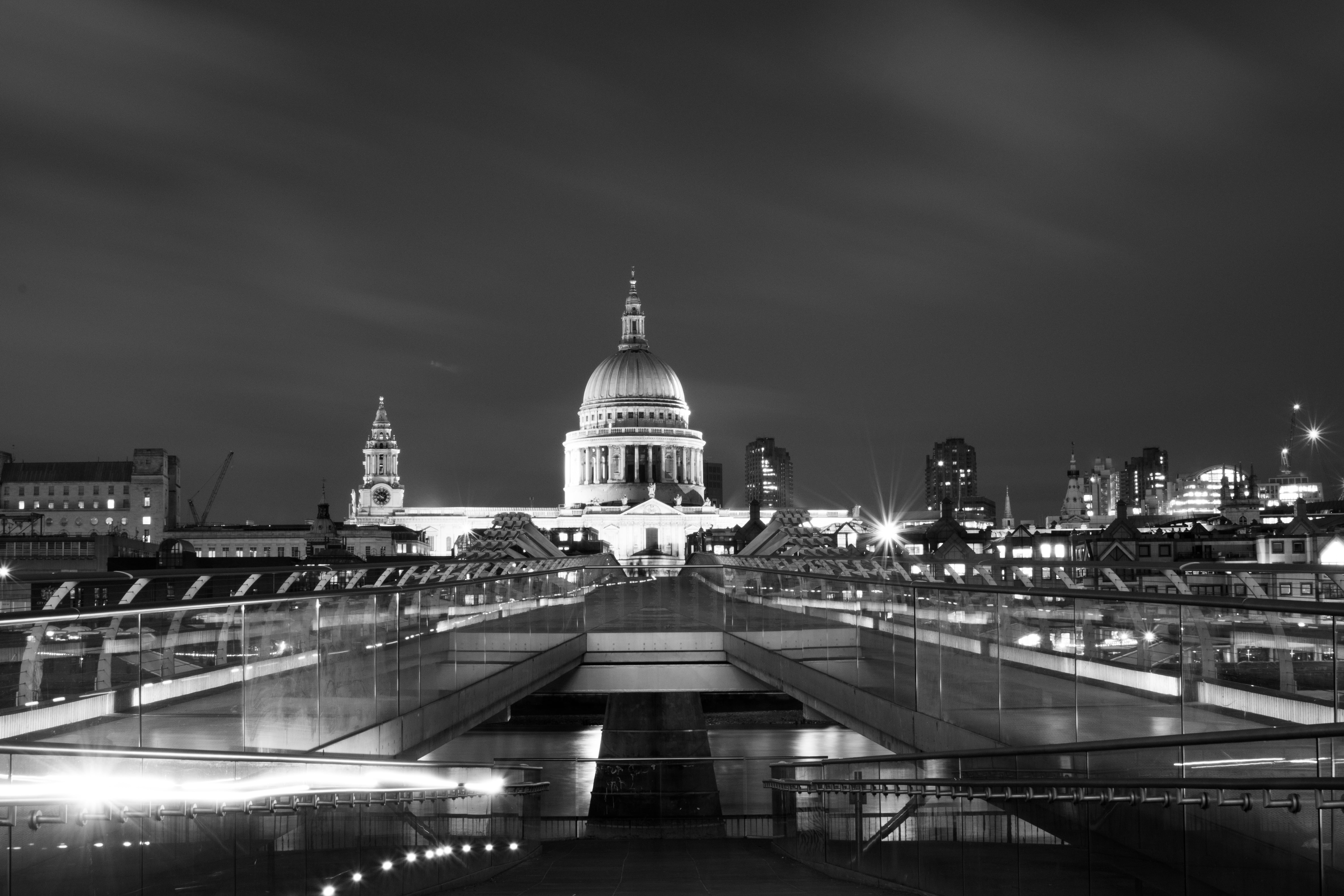 place of worship, black And White, cathedral, no people, capitol, dome, sky, belief, nature, famous Place, london, architecture, government, church, city, HD Wallpaper