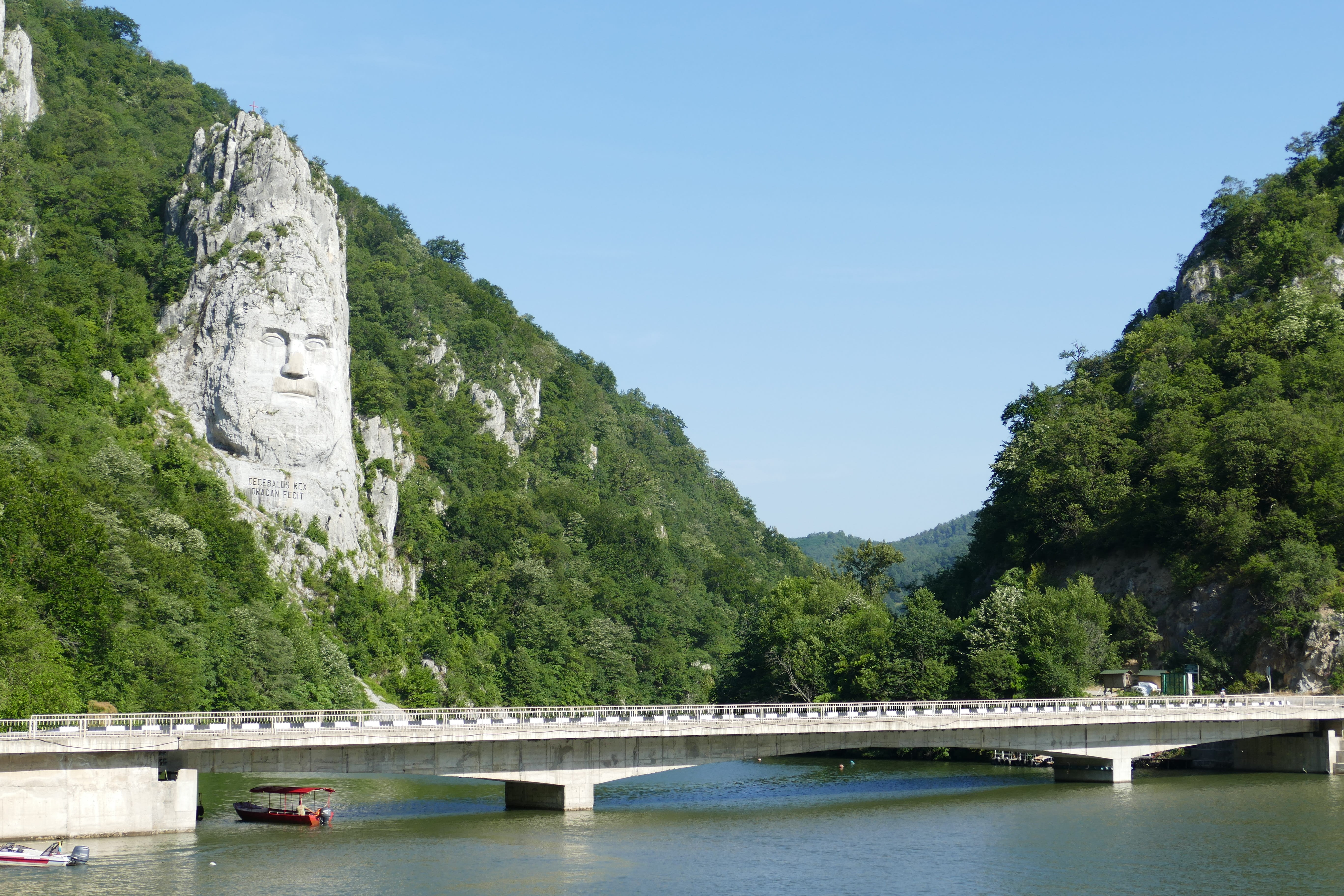 danube, river cruise, danube canyon, sky, tree, sculpture, face, landscape, outdoors, bart, no people, blue, beauty in nature, south east europe, river, HD Wallpaper