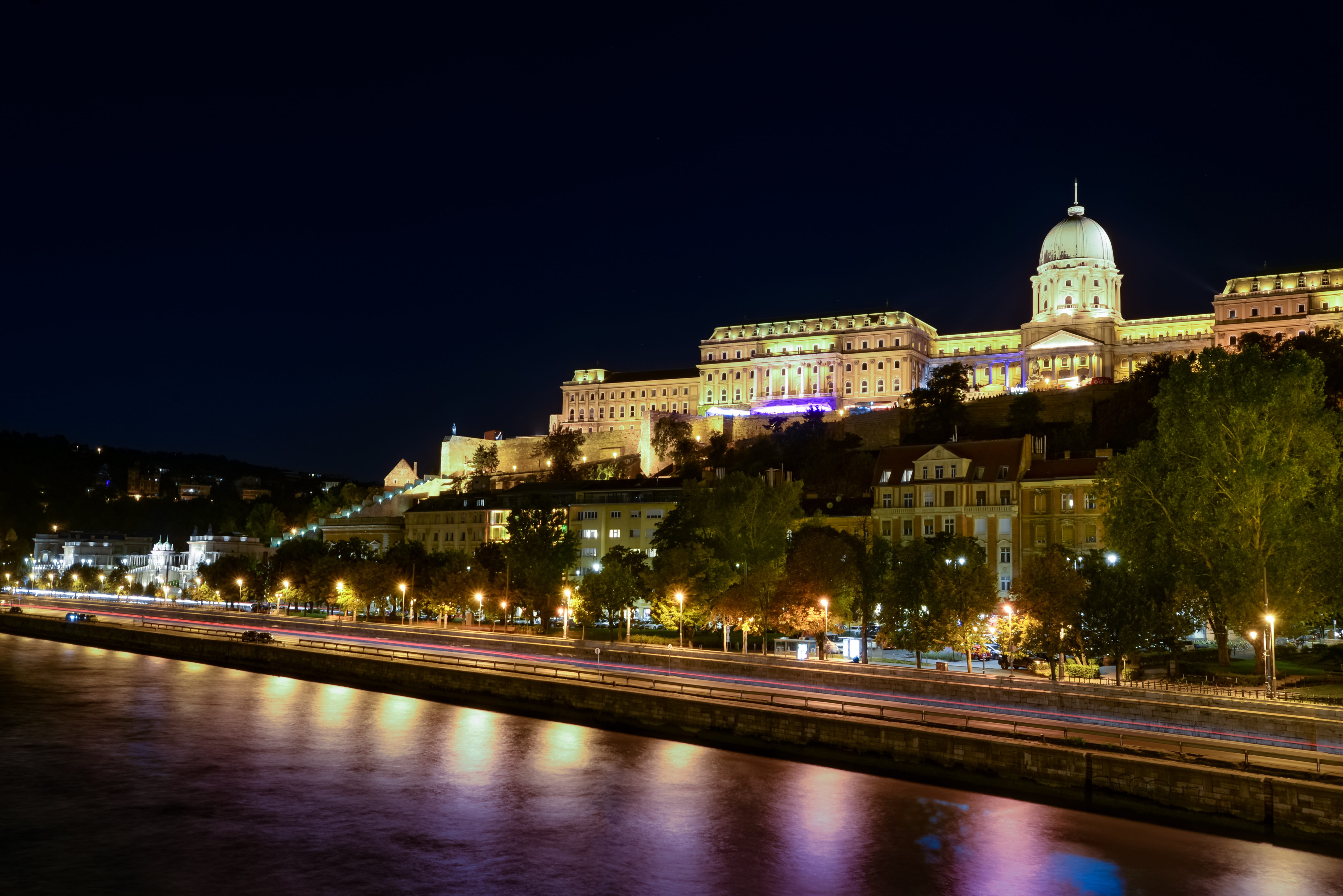 sky, 5K, europe, outdoors, landmark, history, city, hungarian, no people, water, travel, river, buda, illuminated, night, travel destinations, monument, HD Wallpaper