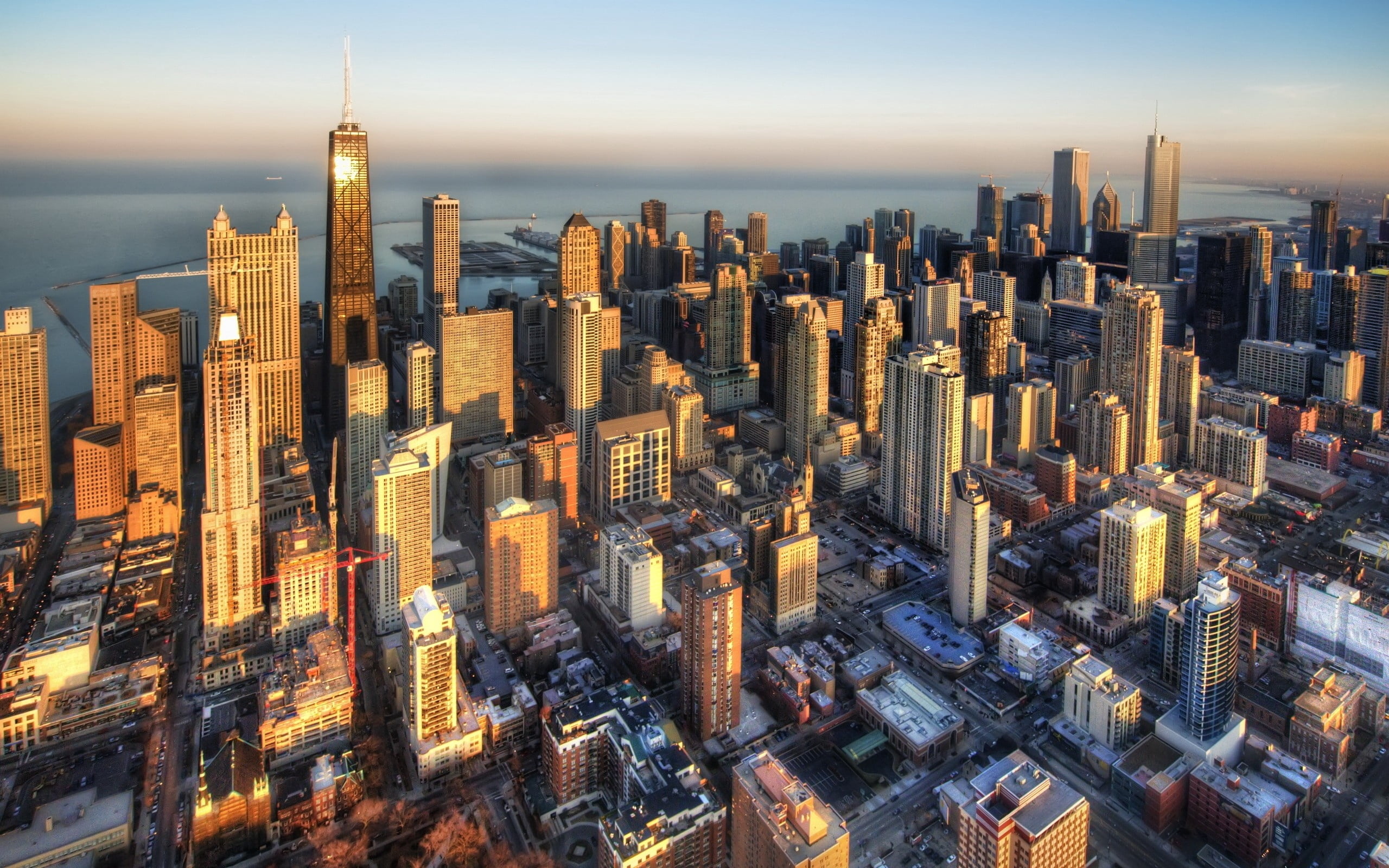landscape, business, manhattan - New York City, sky, urban Scene, residential district, spire, architecture And Buildings, office building exterior, birds, HD Wallpaper