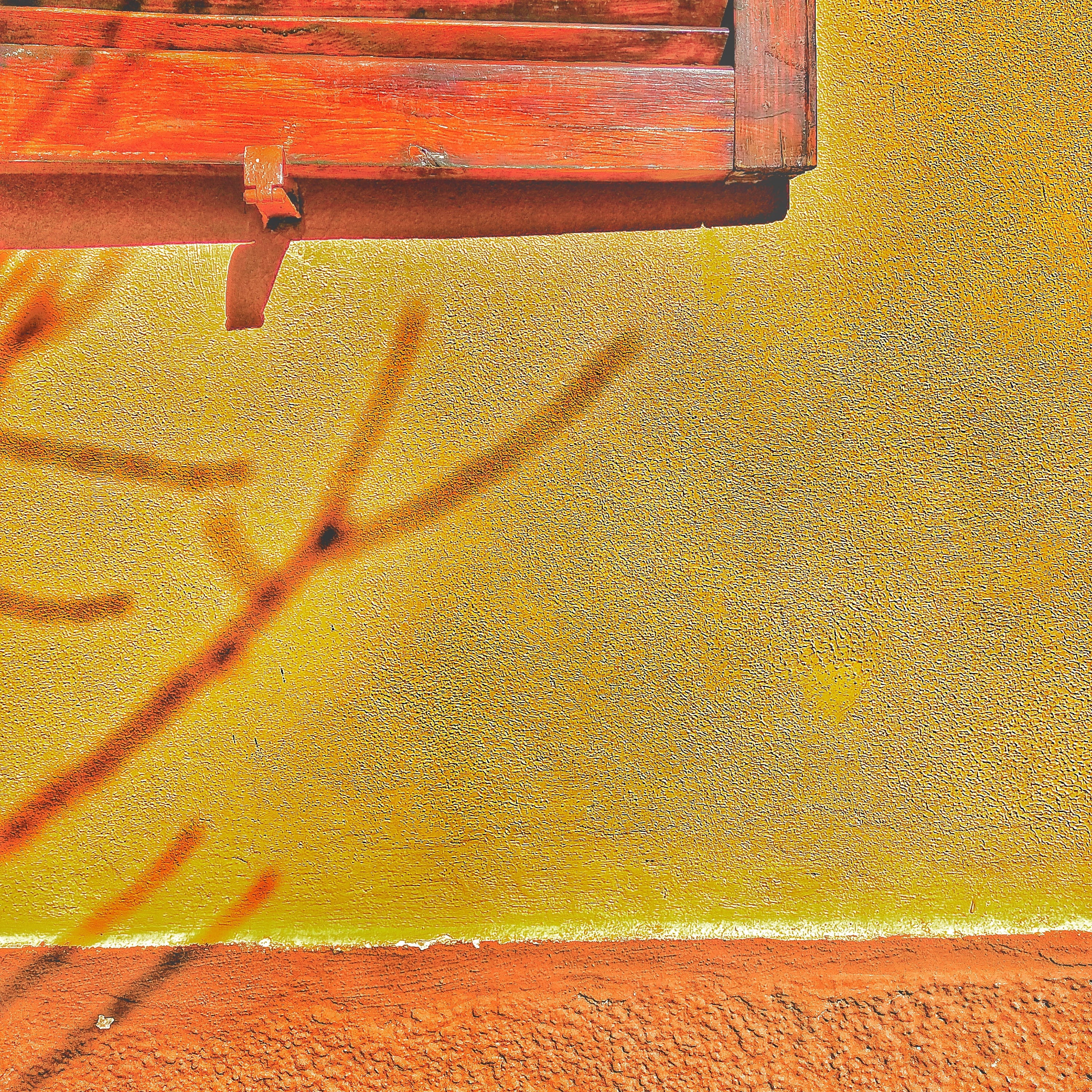 collage, 2K, sun, textured, rust, plant, yellow, shadow, architecture, nature, yellow, no people, focus on shadow, wall, building exterior, murales, sunlight, Phone HD Wallpaper