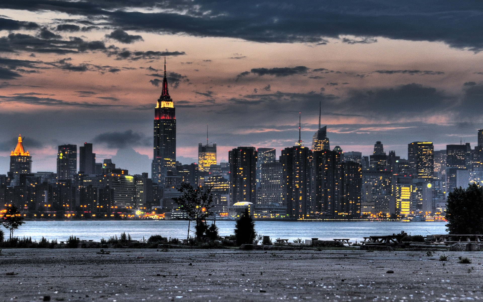 empire, building, city, 1080P, background, state, cityscape, HD Wallpaper