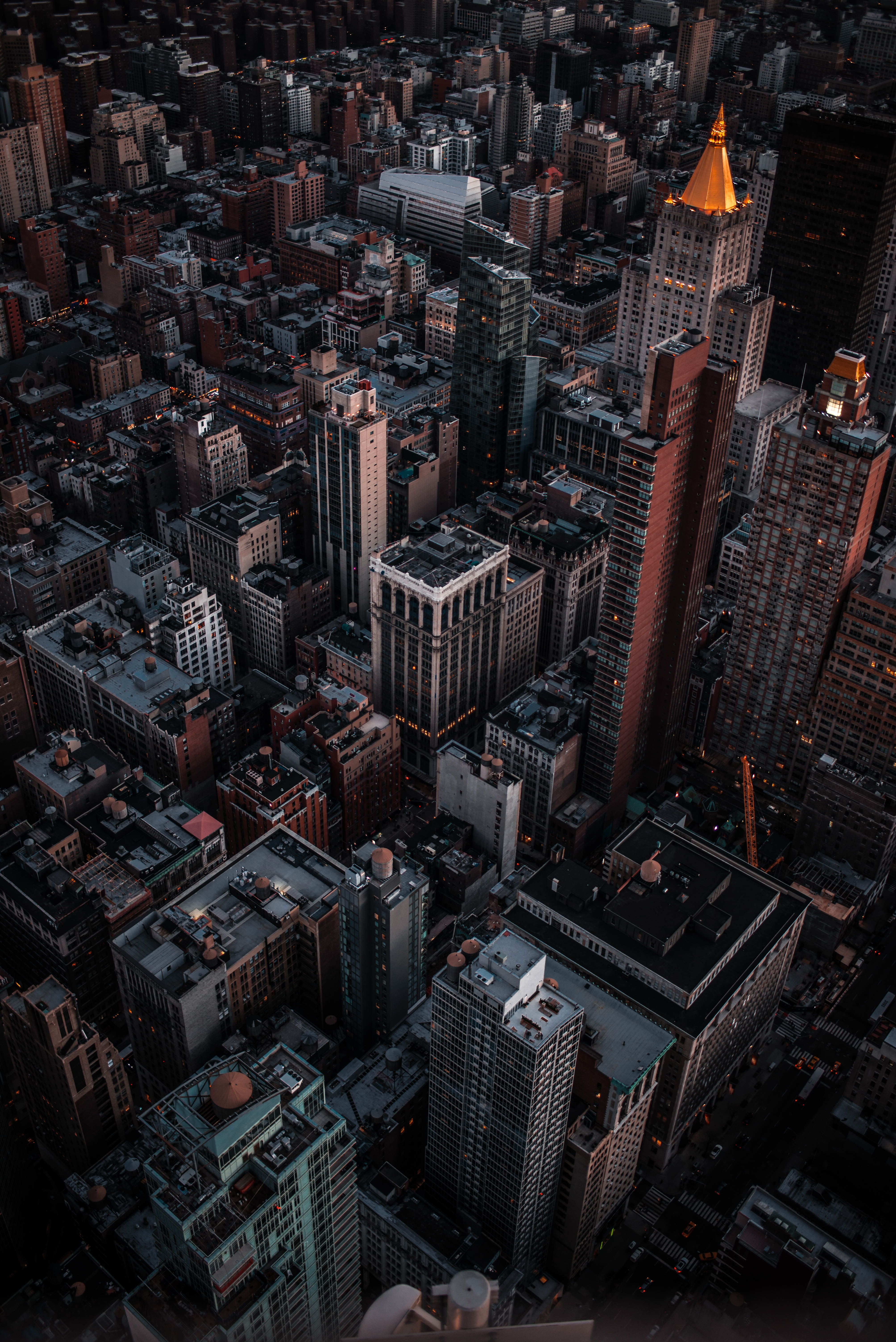architecture, Peter Osmenda, Empire State Building, building, city, USA, aerial, 5K, New York City, Phone HD Wallpaper
