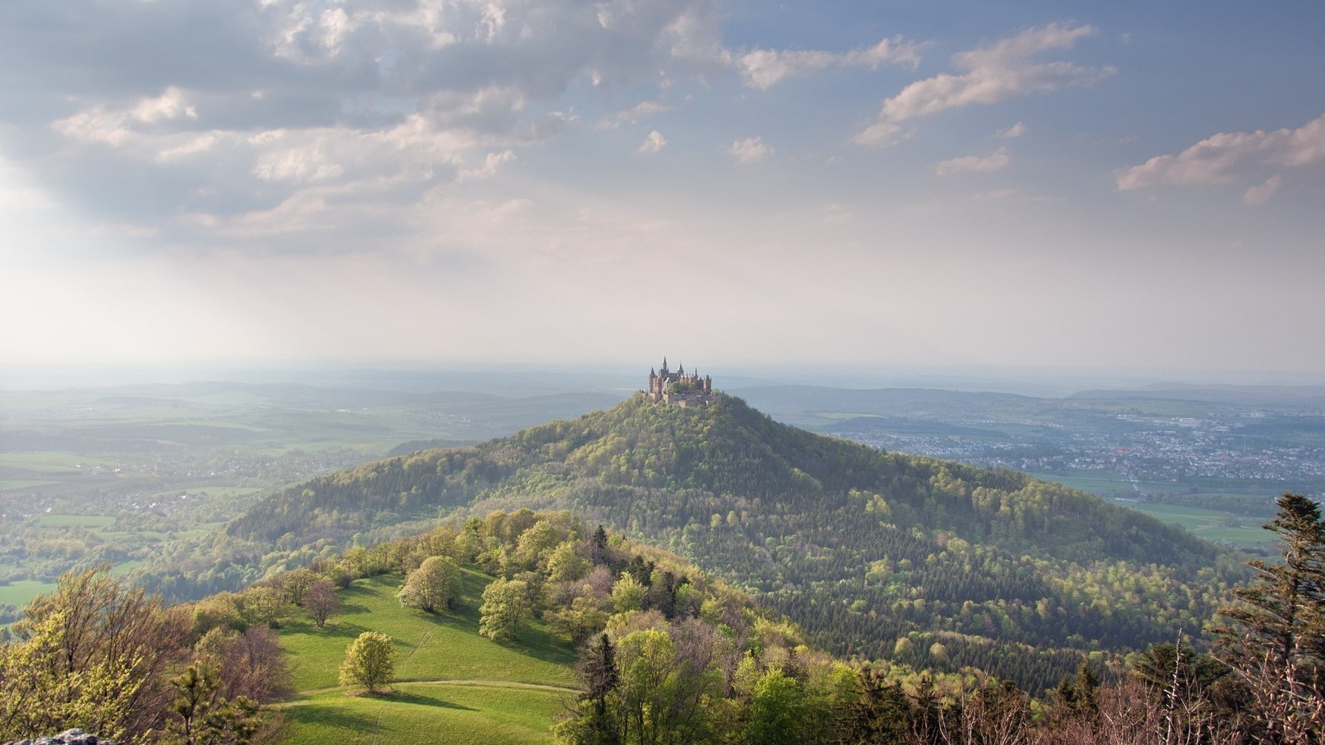 castle, nature, Burg Hohenzollern, 1080P, landscape, HD Wallpaper