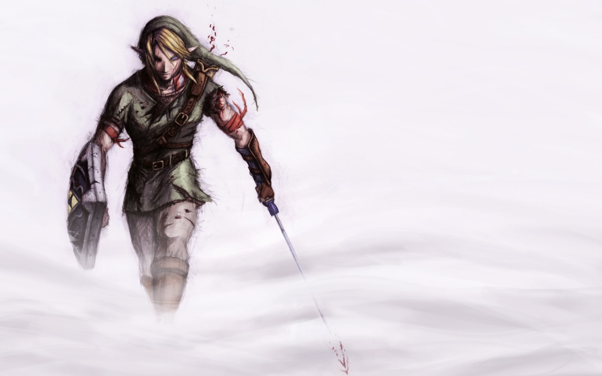 video games, The Legend of Zelda, Link, 1080P, Hylian Shield, anger, artwork, HD Wallpaper