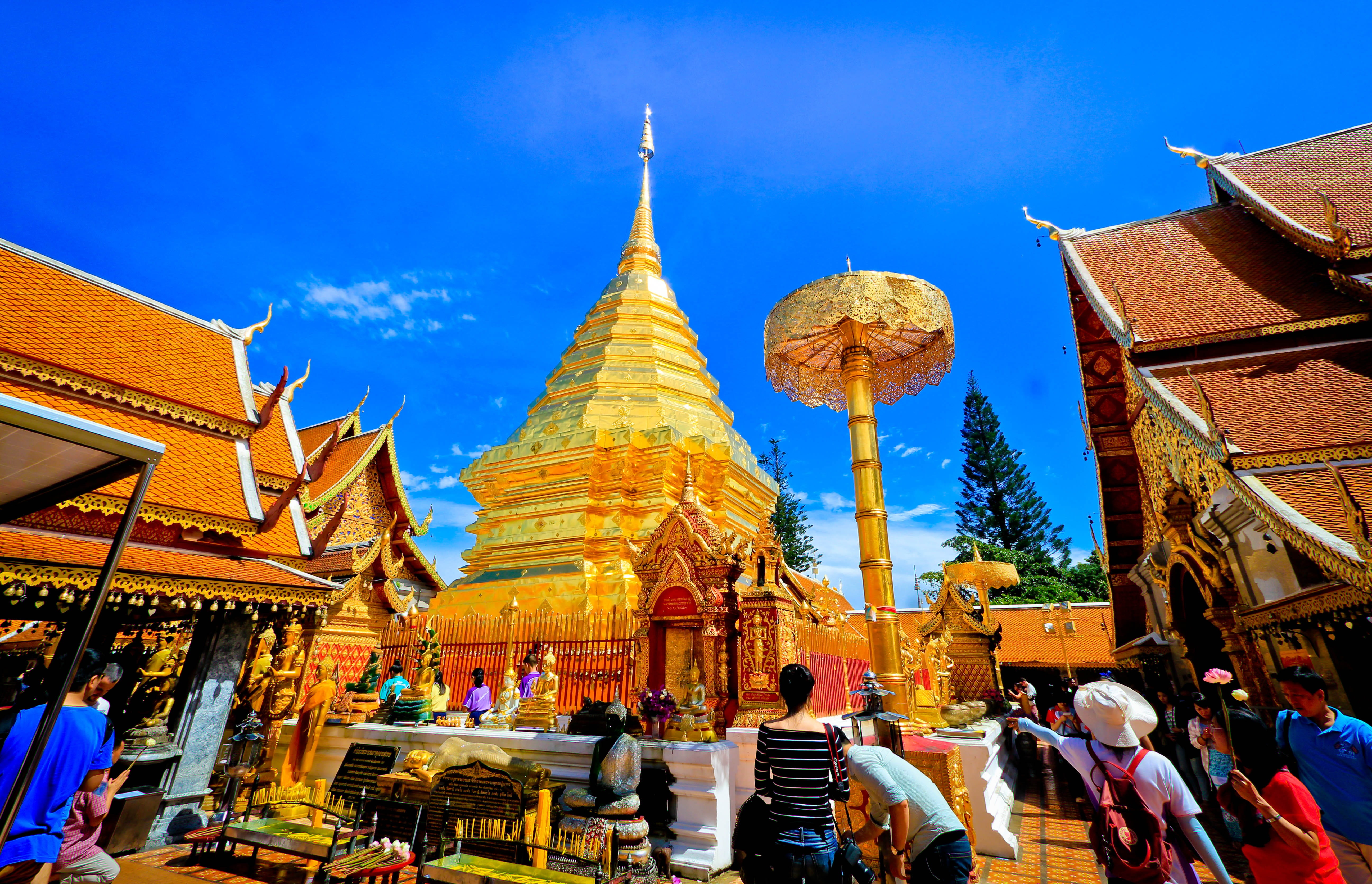 painting, thailand art, ayutthaya old, พระ, spire, religion, Thailand, buildings, wat phra that choeng chum, thailand temple, travel destinations, women, HD Wallpaper