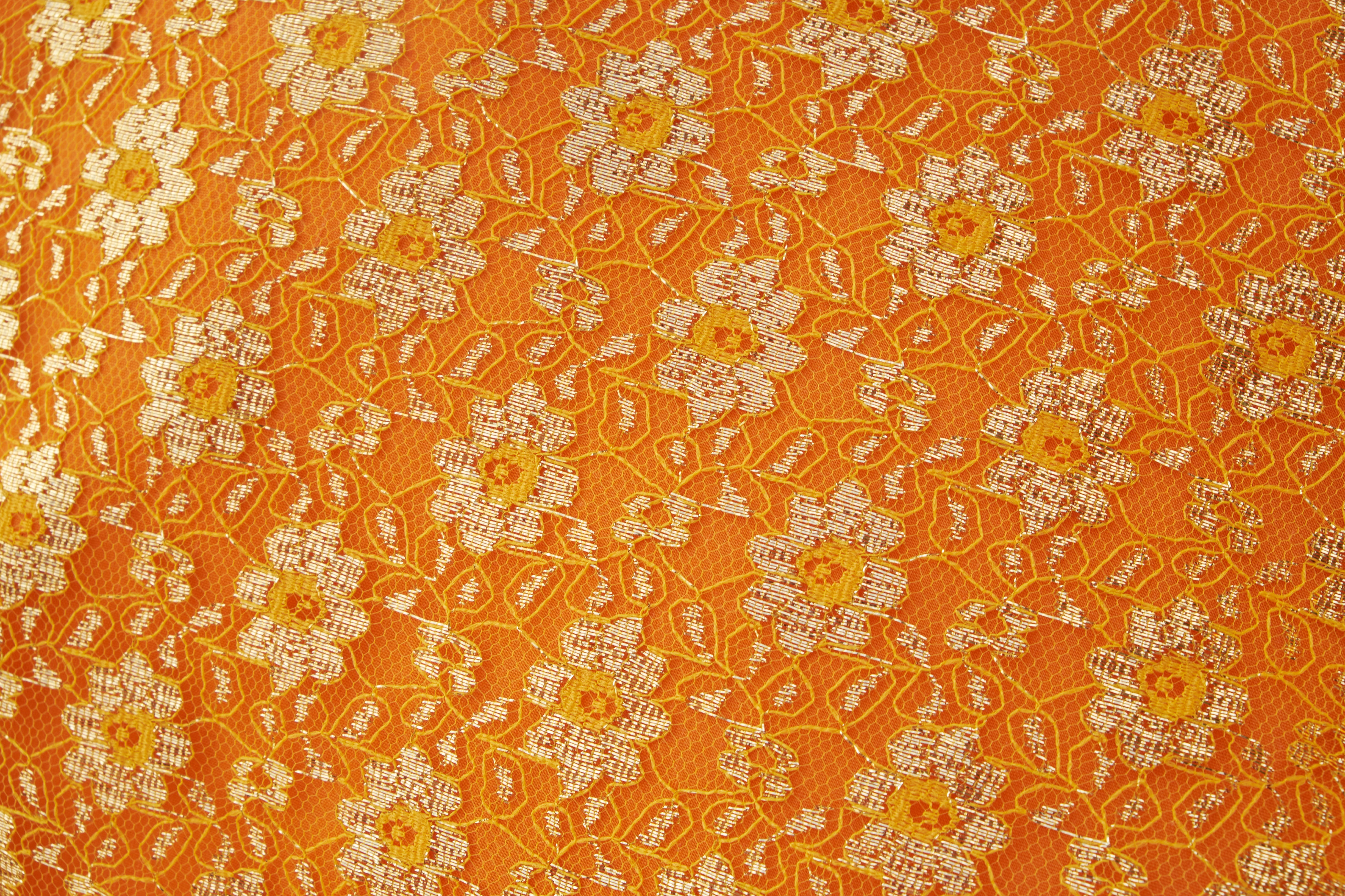 orange, orange color, no people, repetition, rag, ornate, floral pattern, abstract, fruit, orange background, thailand, citrus fruit, 4K, metal, HD Wallpaper