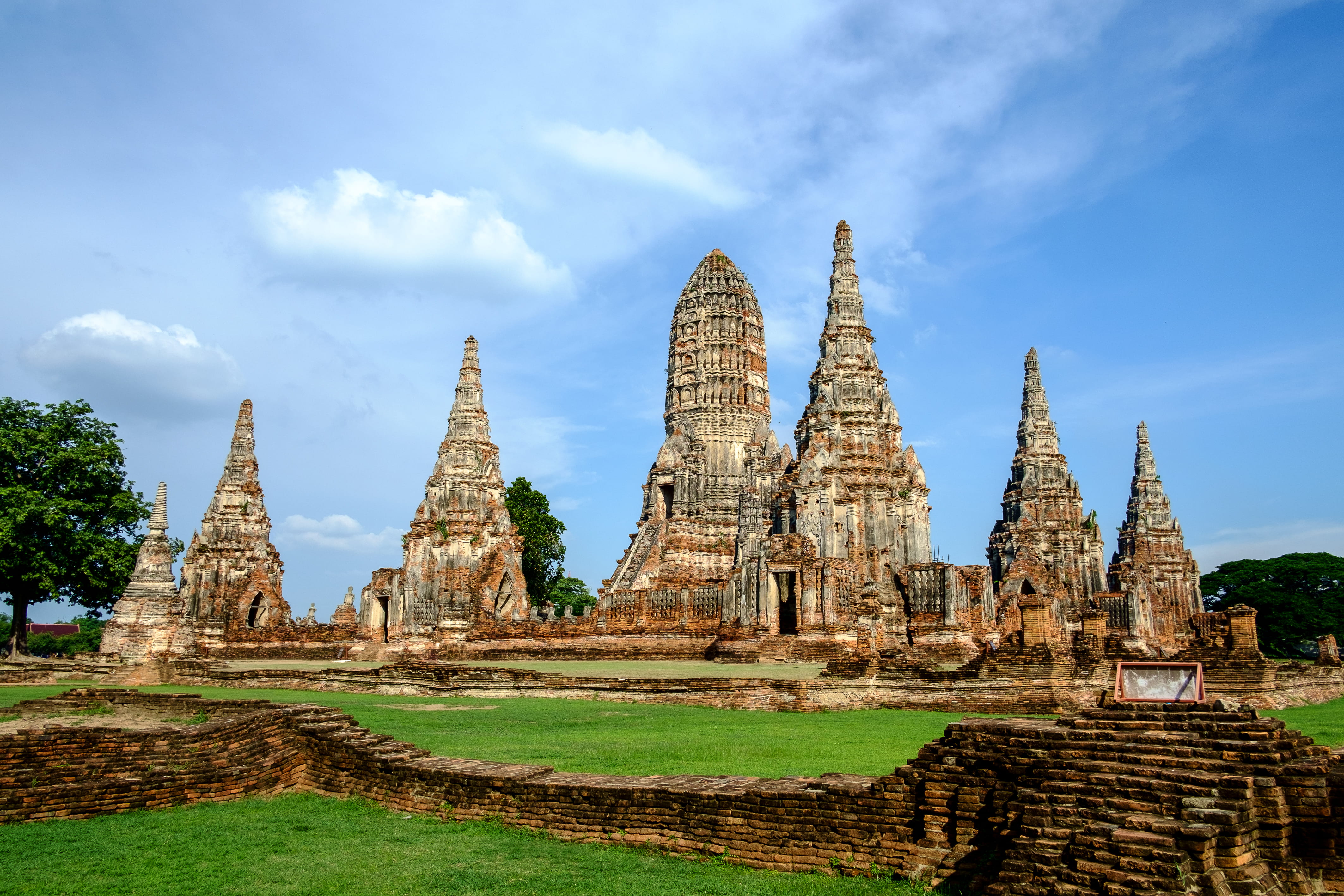 day, building exterior, buddism, belief, sky, place of worship, old, phra nakhon si ayutthaya, archaeology, no people, thailand, ruined, religion, the past, HD Wallpaper