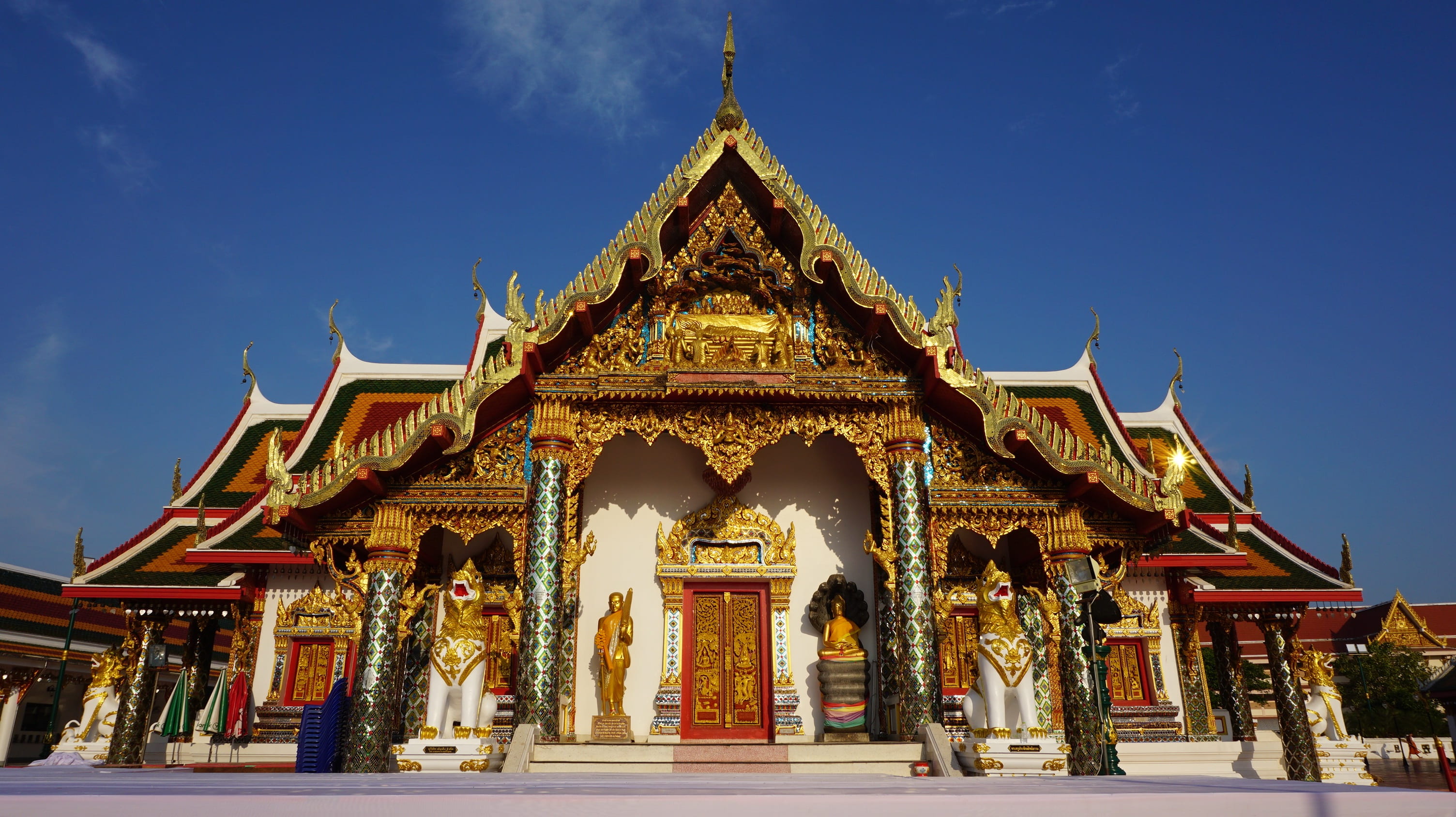 art, brown, painting, spirituality, thailand art, built structure, wat phra that choeng chum, the temple, sculpture, place of worship, travel destinations, HD Wallpaper