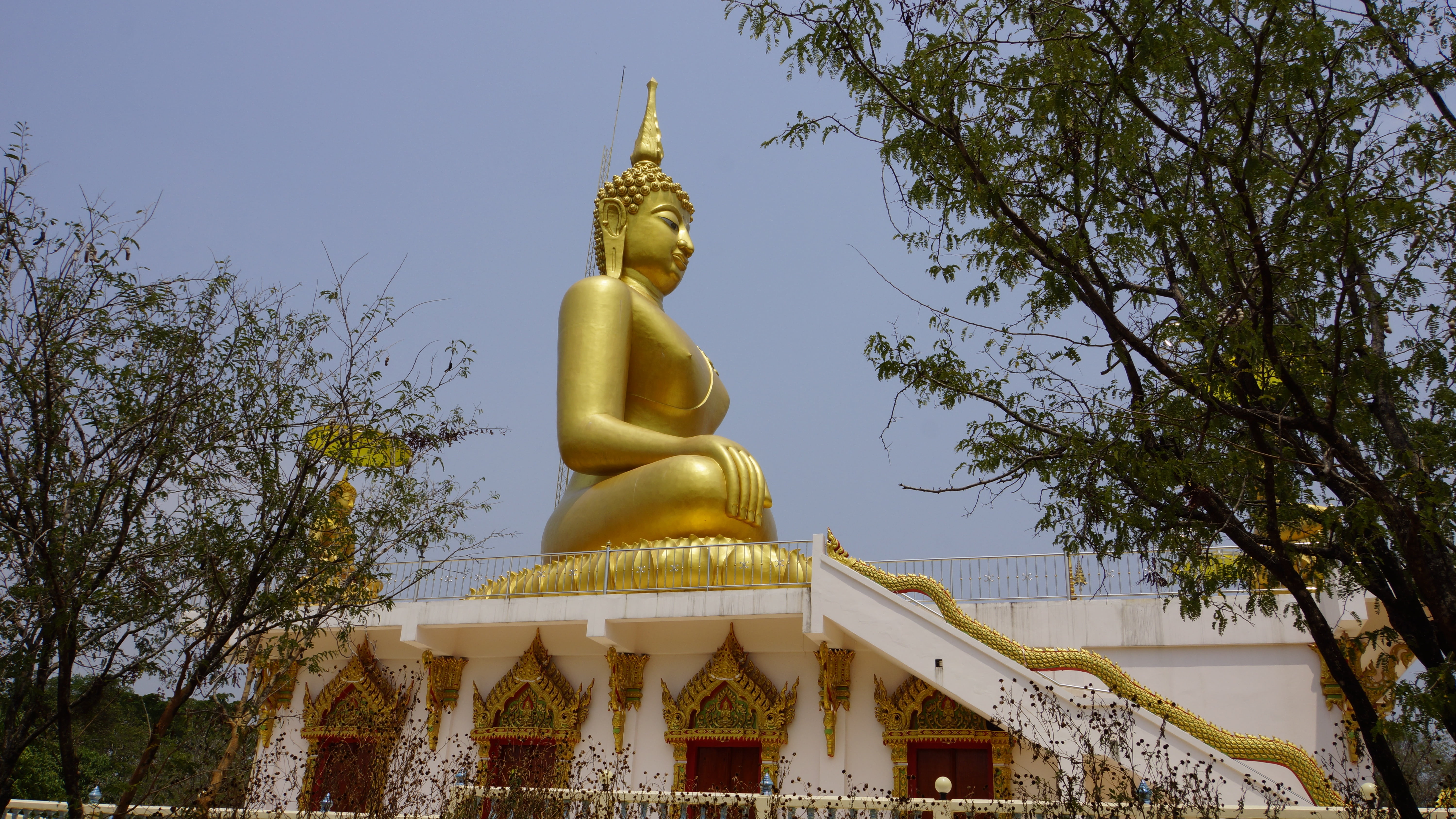 spirituality, buddha statue, plant, tourism, พระ, thailand temple, art and craft, buddha, measure, buddhism, merit, gold, faith, representation, sakon nakhon, HD Wallpaper