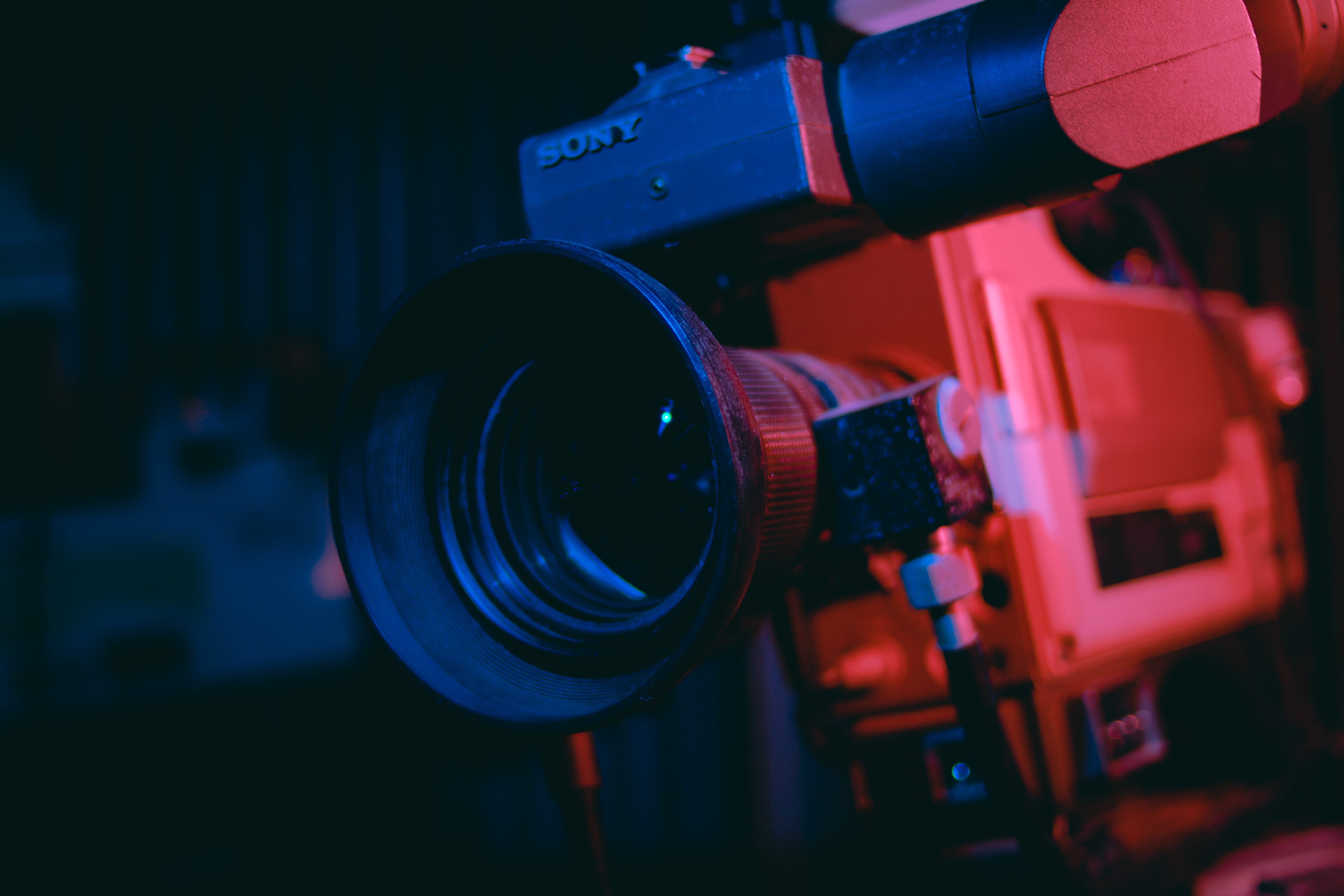 dark, electronics, video, close-up, technology, indoors, no people, film industry, photography, lens - eye, photographic equipment, camera - photographic equipment, HD Wallpaper