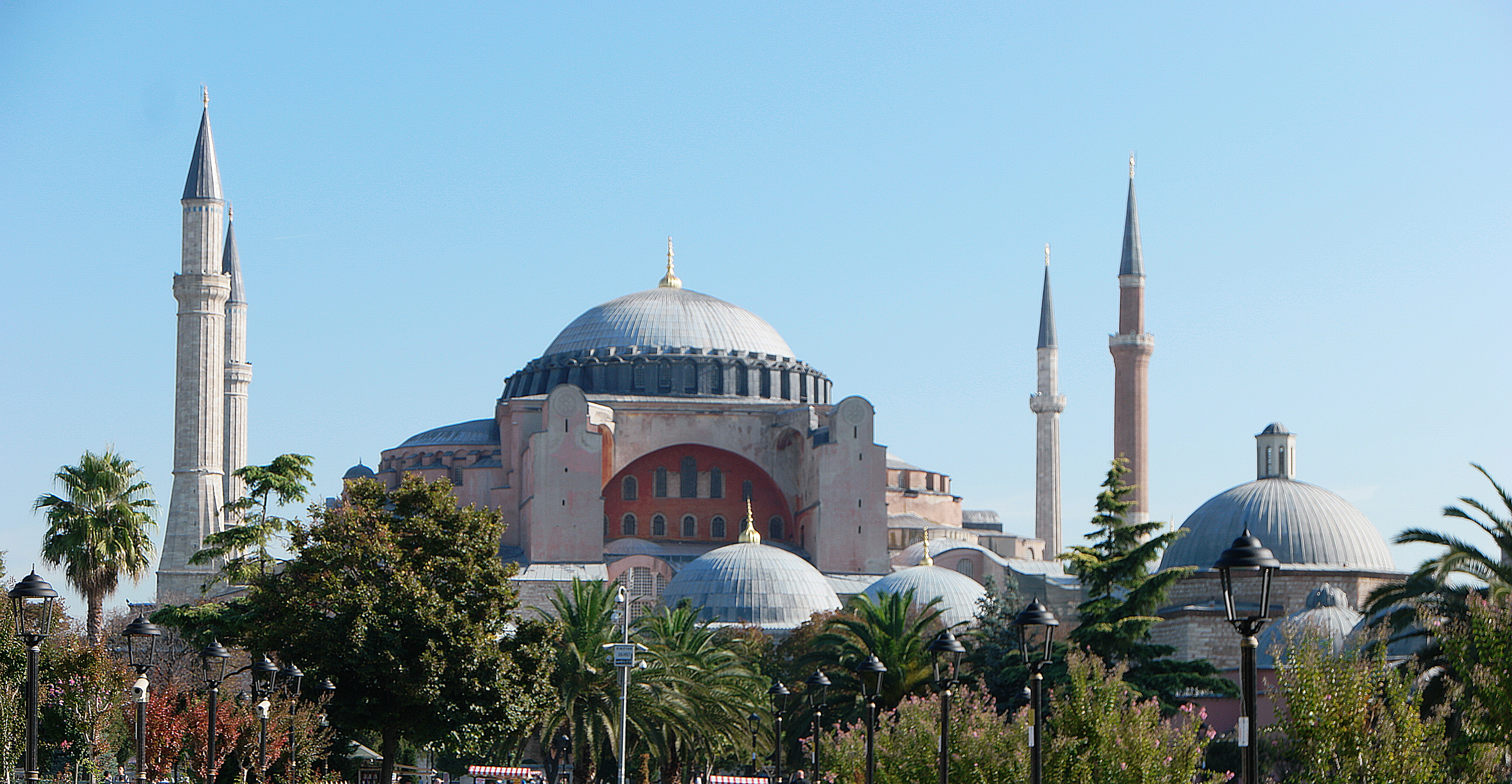 dome, plant, Turkey, Hagia Sophia, spire, tree, cathedral, architecture, no people, nature, built structure, 5K, outdoors, cupola, belief, museum, Istanbul, HD Wallpaper