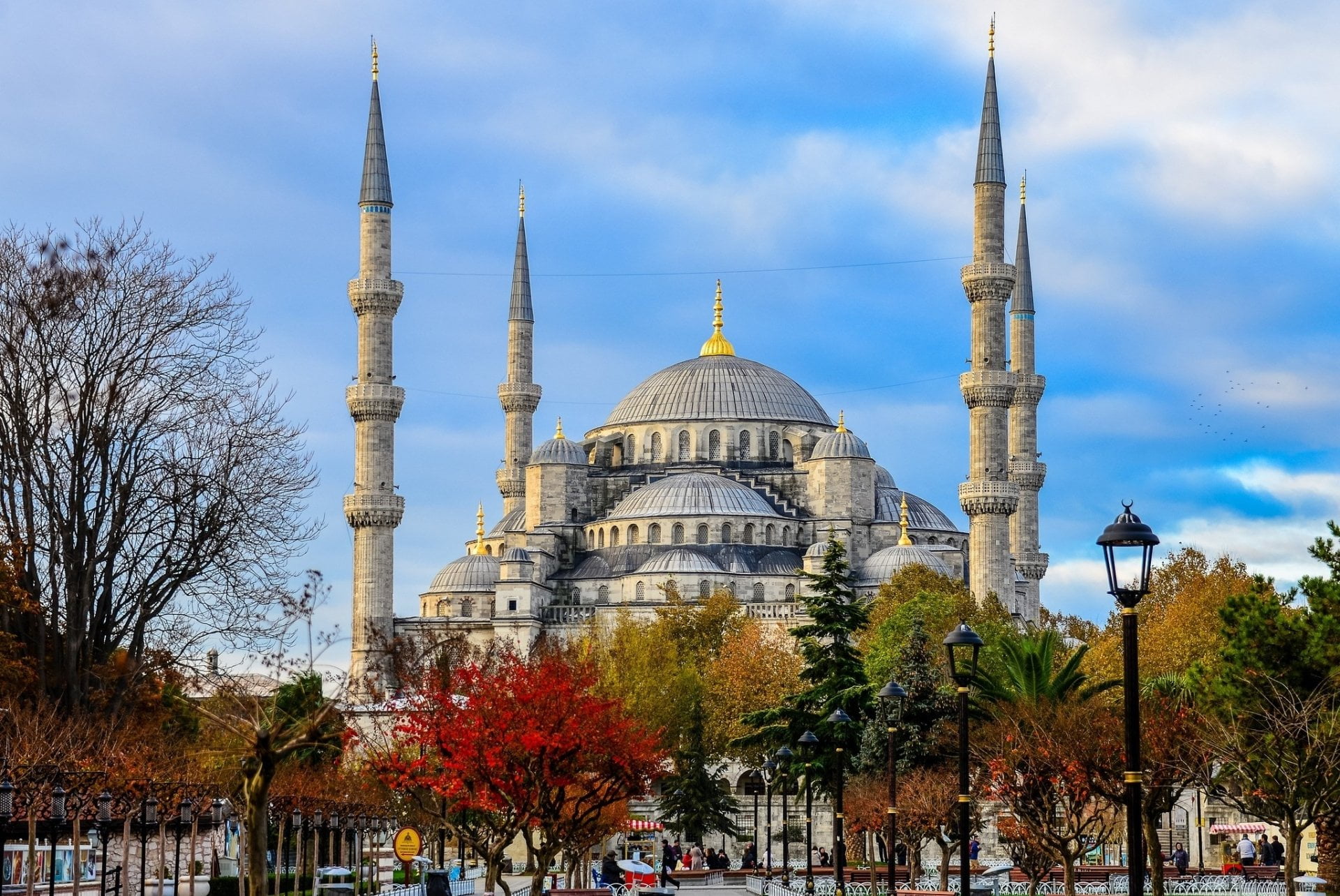 Istanbul, tourism, Sultan Ahmed Mosque, no people, travel, religion, outdoors, sky, tree, nature, dome, built structure, spire, spirituality, place of worship, HD Wallpaper