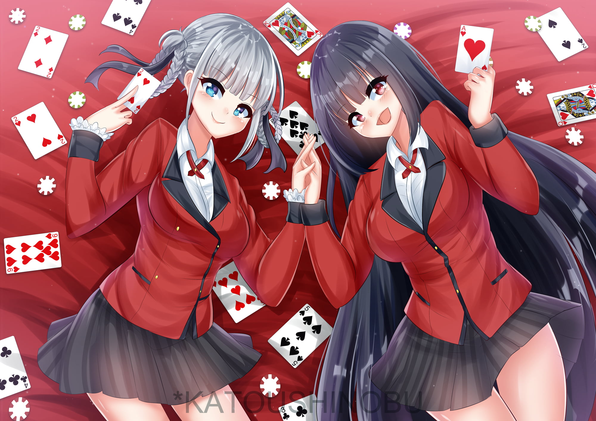 Kirari Momobami, Anime, Kakegurui, Yumeko Jabami, 1080P, HD Wallpaper