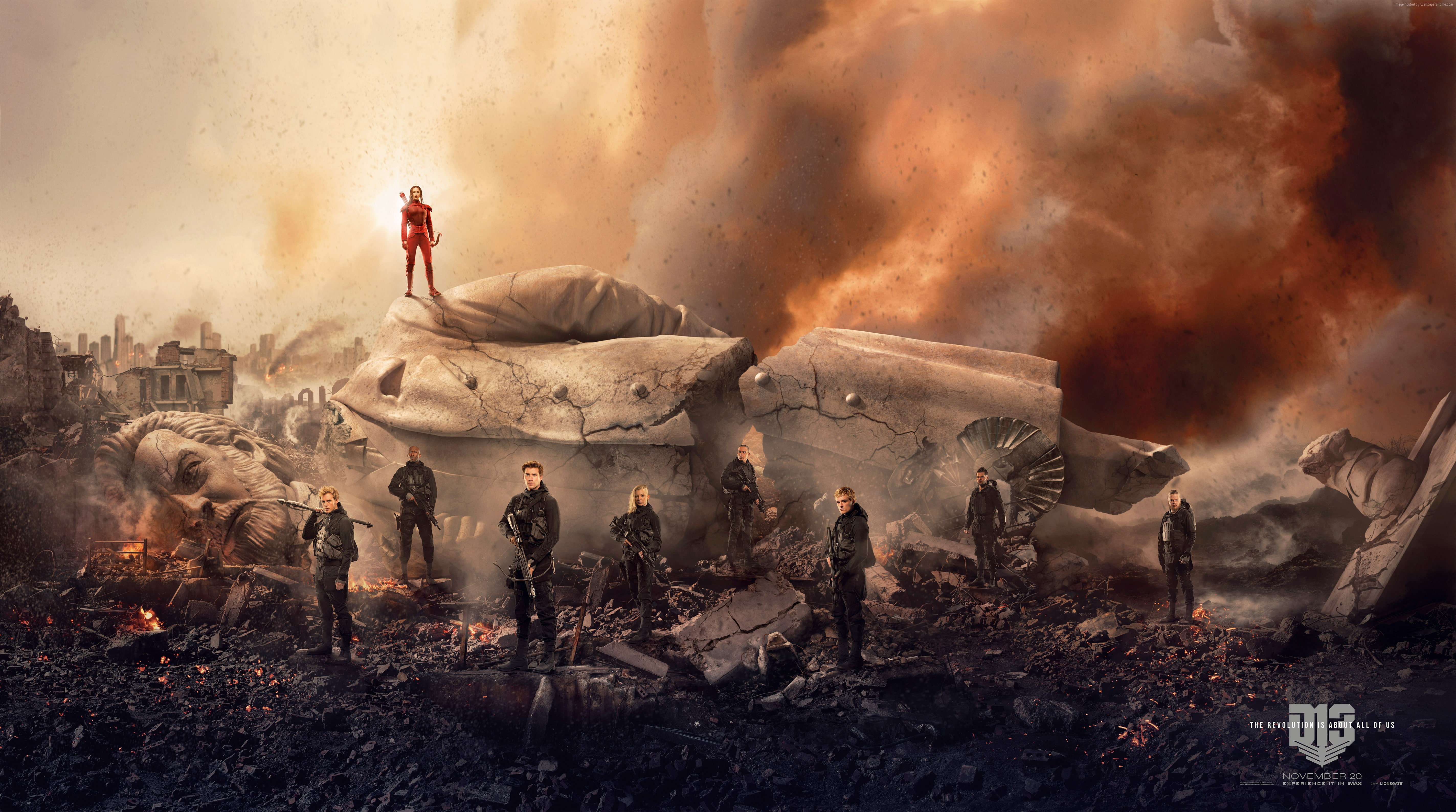 Mockingjay - Part 2, communication, flame, adult, men, fire, nature, Katniss, healthcare and medicine, occupation, fighting, sign, Effi trinket, Elizabeth Banks, HD Wallpaper