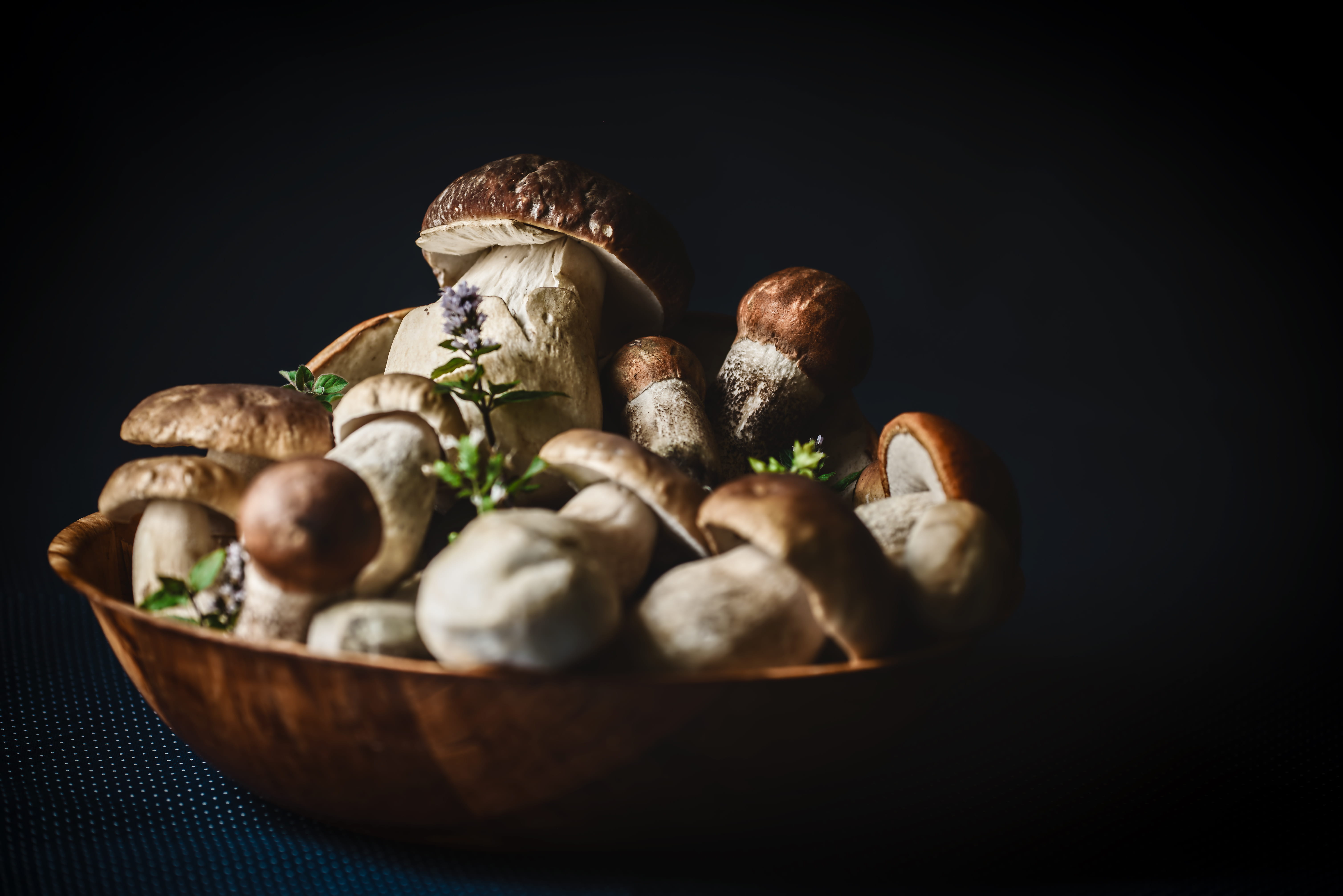 close-up, black background, healthy eating, spice, produce, vegetable, jar, acorn, variation, shroom, flora, plant, nut, grain, seed, fungus, dim, choice, HD Wallpaper