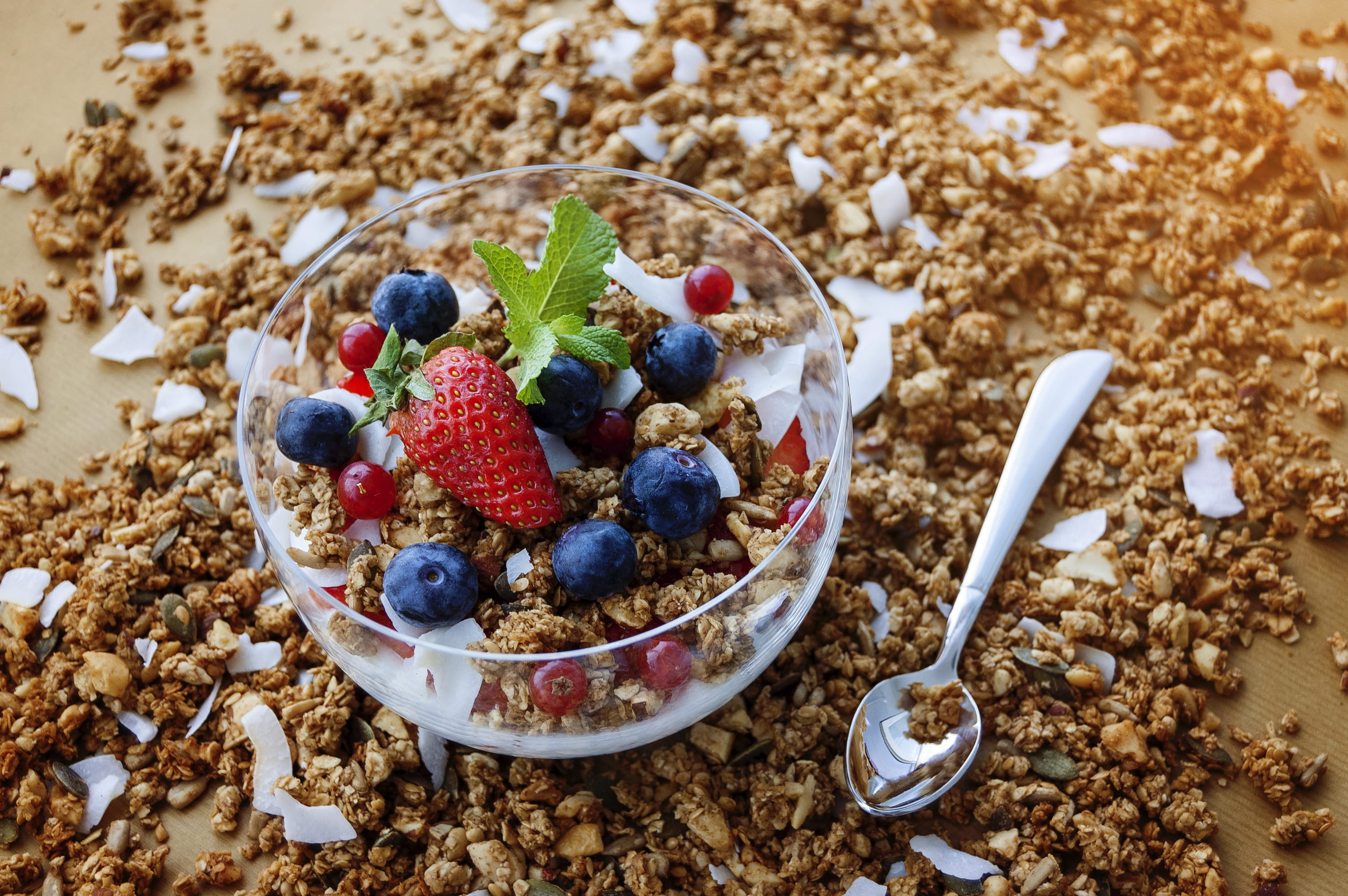 bowl, healthy eating, blueberry, indulgence, 2K, eating utensil, vegetable, walnut, ready-to-eat, meal, food and drink, berry fruit, still life, oatmeal, HD Wallpaper