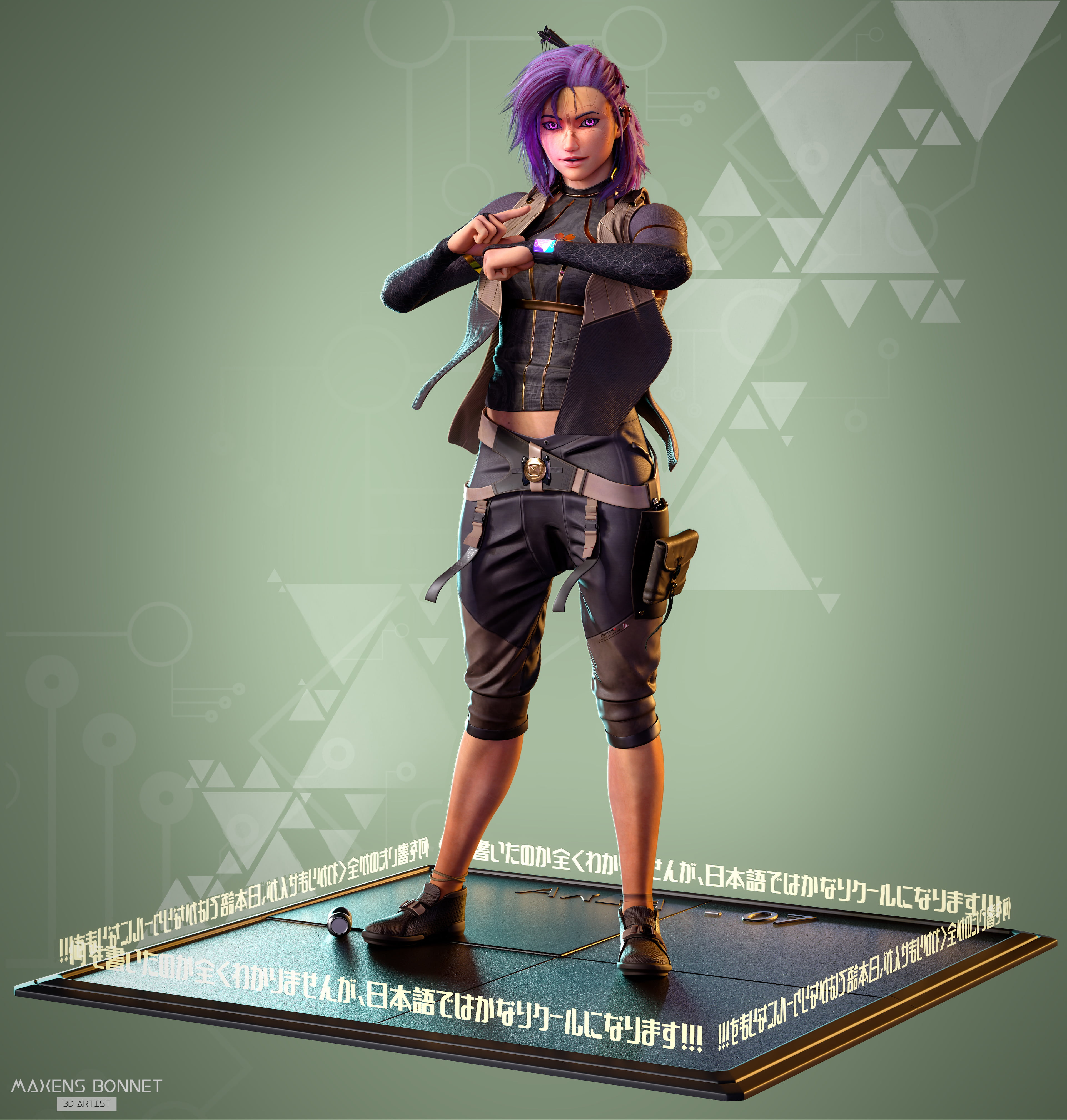 leather clothing, belt, fictional character, glowing eyes, standing, black jackets, purple clothing, leather jackets, digital painting, open mouth, ArtStation, Phone HD Wallpaper