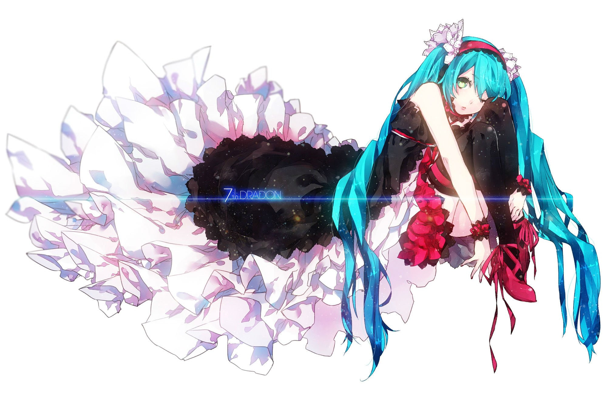 miku, (kokologic), vocaloid, 7th, artifacts, mochi, hatsune, jpeg, 1080P, dragon, 2020, HD Wallpaper