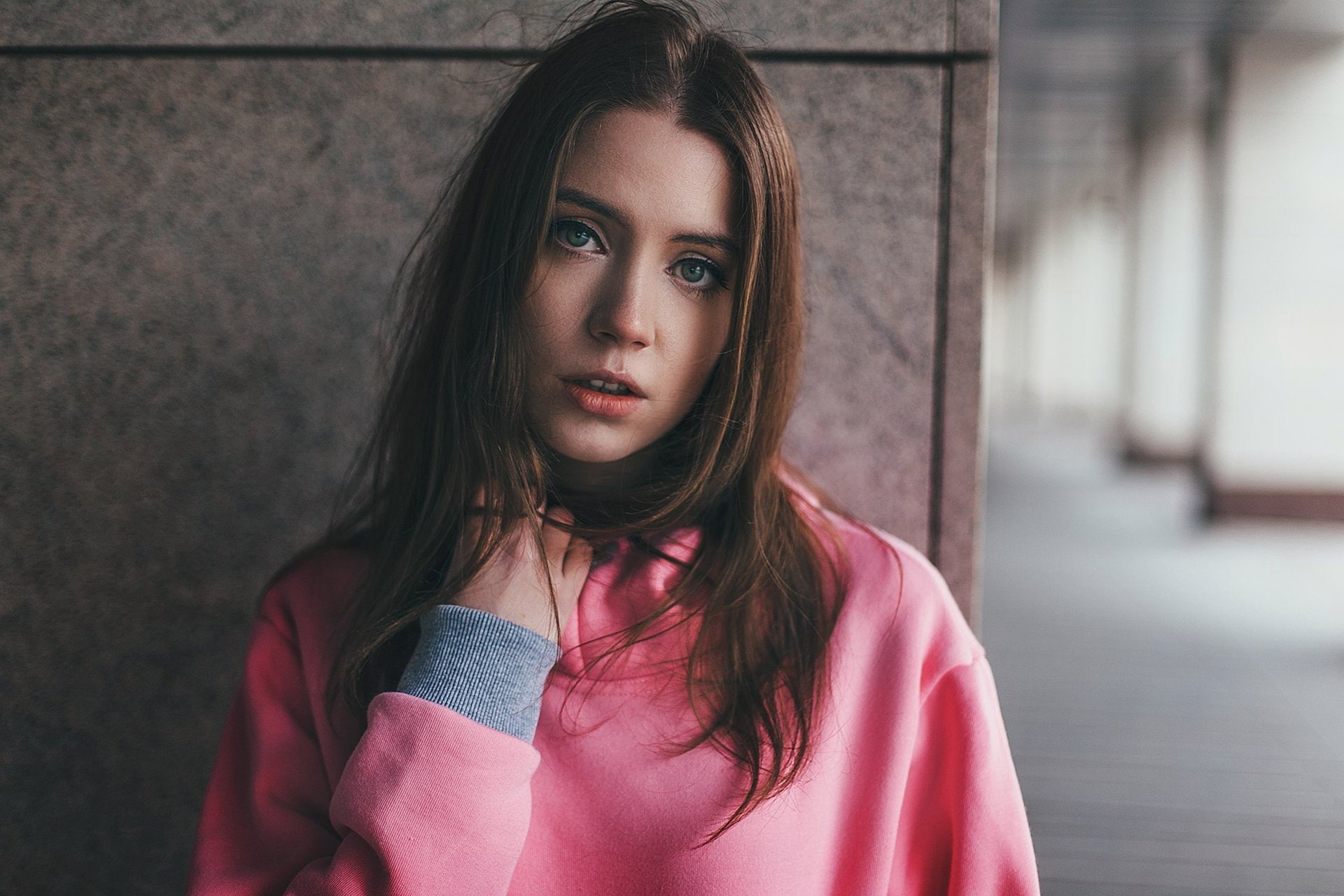 Xenia Kokoreva, Woman, Models, 1080P, Brunette, Green Eyes, Girl, Model, HD Wallpaper
