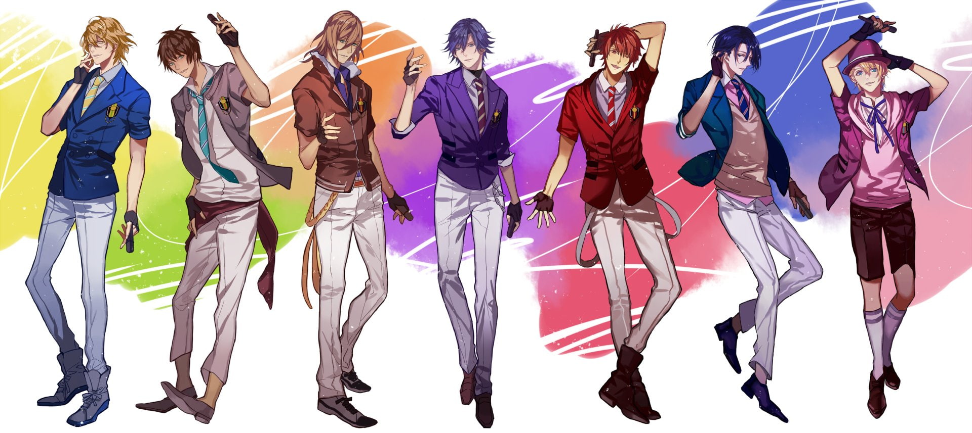 Aijima Cecil, Kurusu Syo, Shinomiya Natsuki, Ittoki Otoya, Ichinose Tokiya, Anime, Jinguji Ren, Uta no Prince-sama, 1080P, Hijirikawa Masato, HD Wallpaper