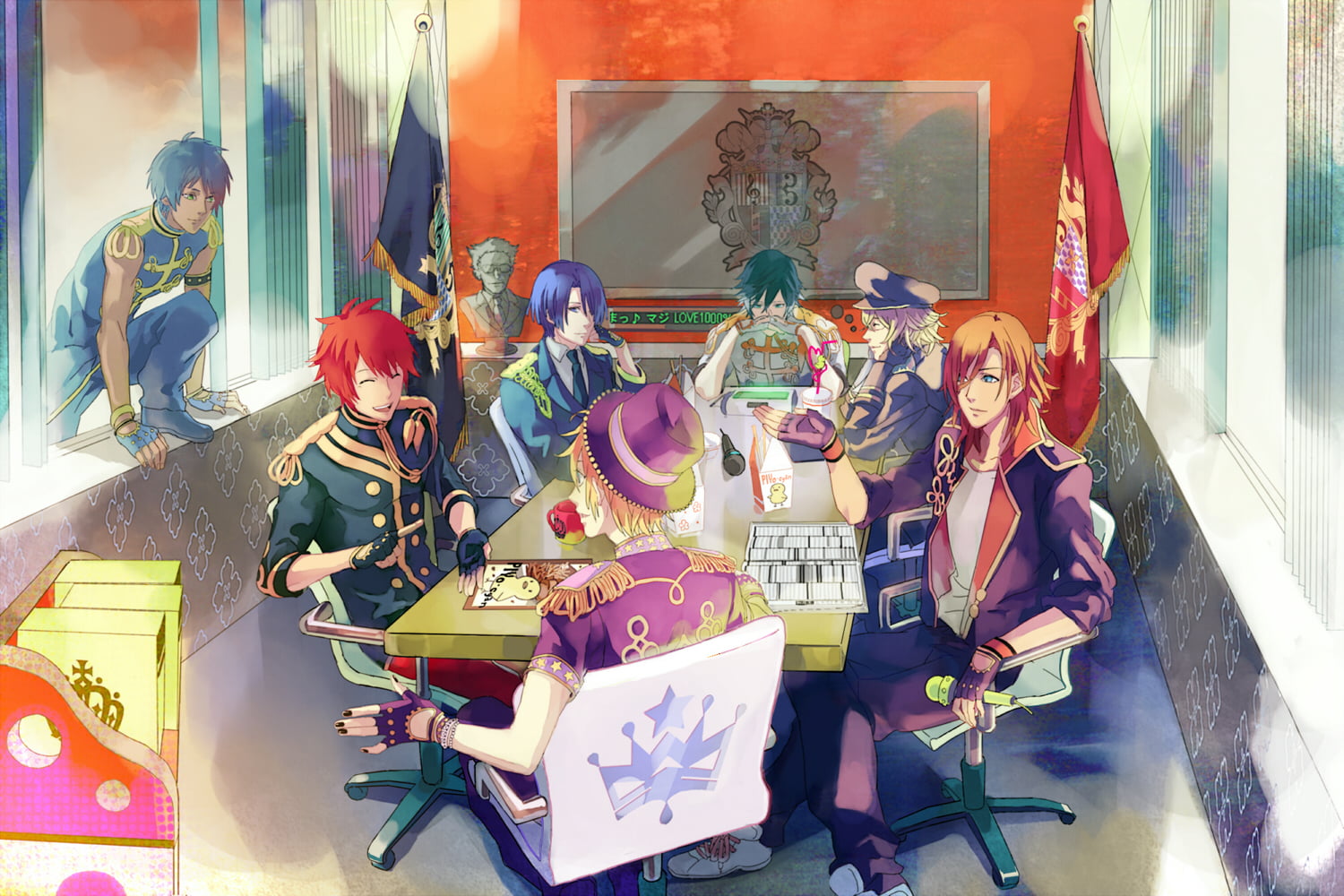 shou, aijima, sitting, male, tokiya, human representation, religion, female likeness, spirituality, art and craft, belief, ichinose, real people, jinguuji, HD Wallpaper