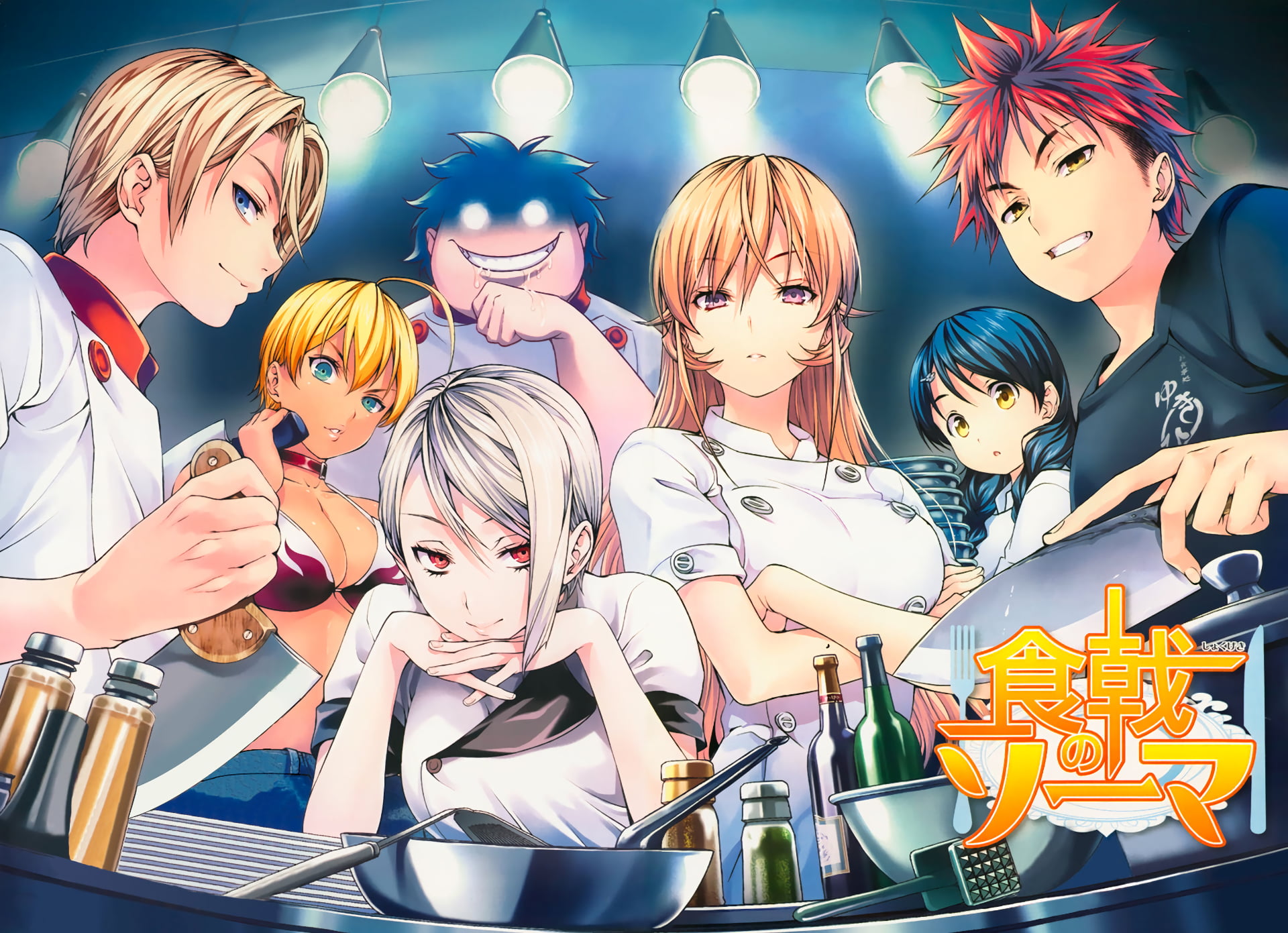 anime, Tadokoro Megumi, Shokugeki no Soma, Shokugeki no Souma, Mito Ikumi, Nakiri Erina, shokugeki, 1080P, Yukihira Soma, HD Wallpaper