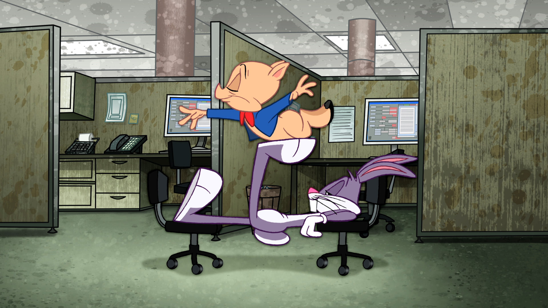 tunes, pig, bunny, bugs, porky, 1080P, looney, HD Wallpaper