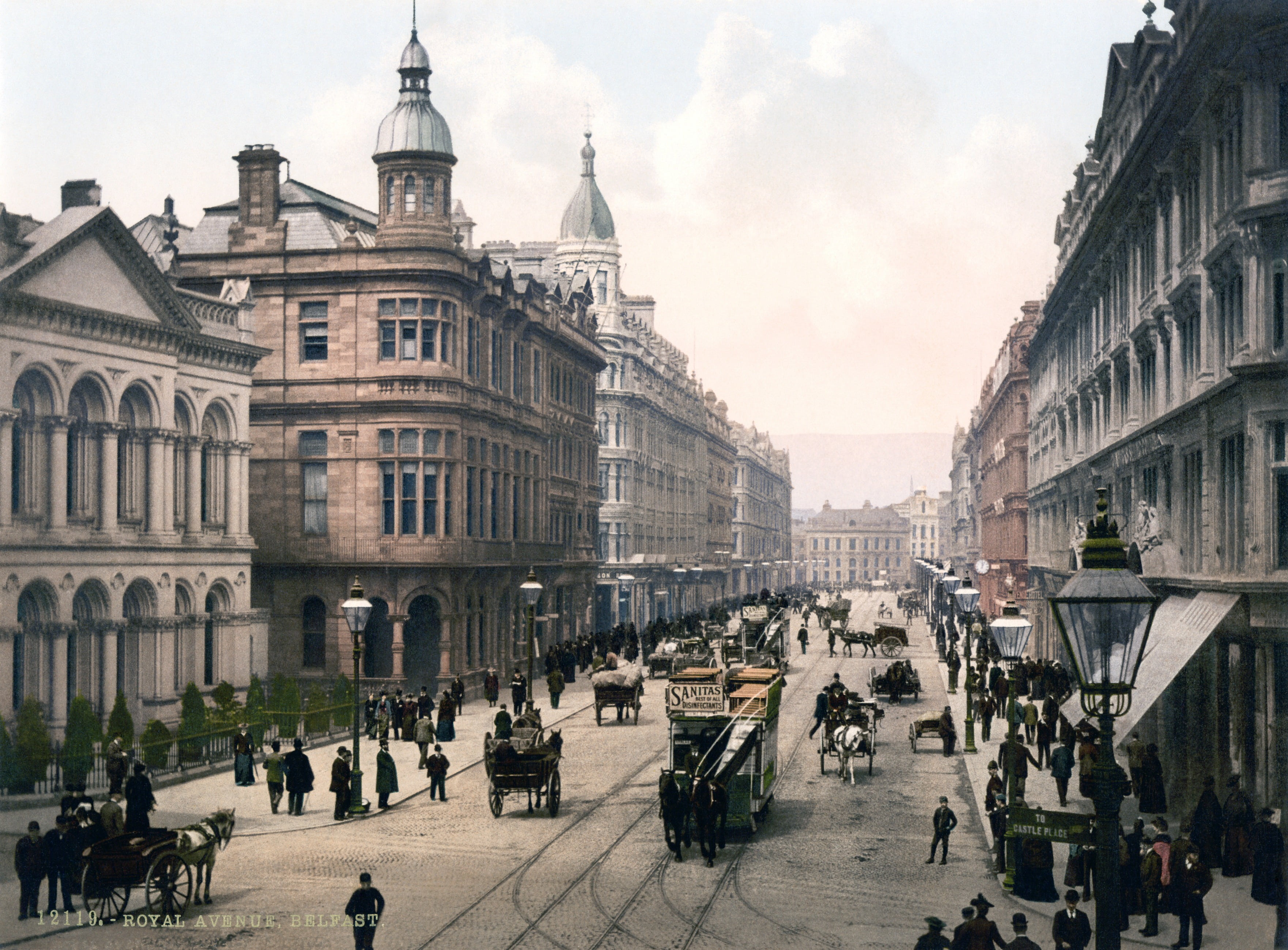 europe, famous Place, women, concrete, 2K, street, gray, day, travel destinations, history, photochrom, urban Scene, royal avenue, people, architecture, HD Wallpaper
