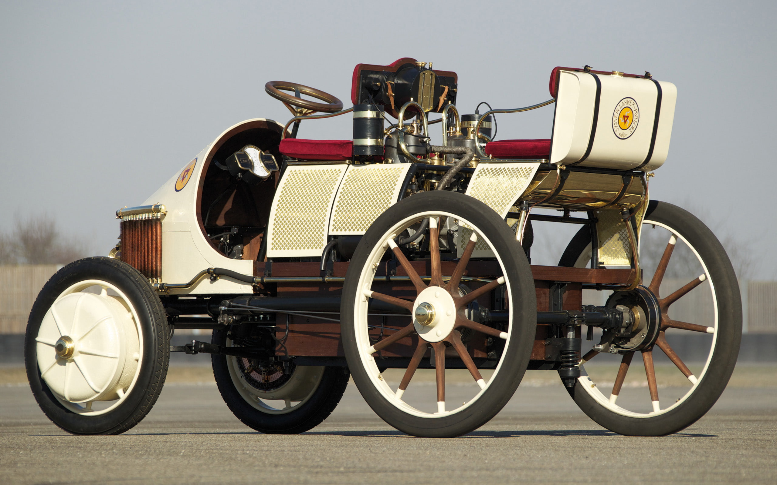 retro, semper, 1900, lohner, porsche, vivus, 2K, HD Wallpaper