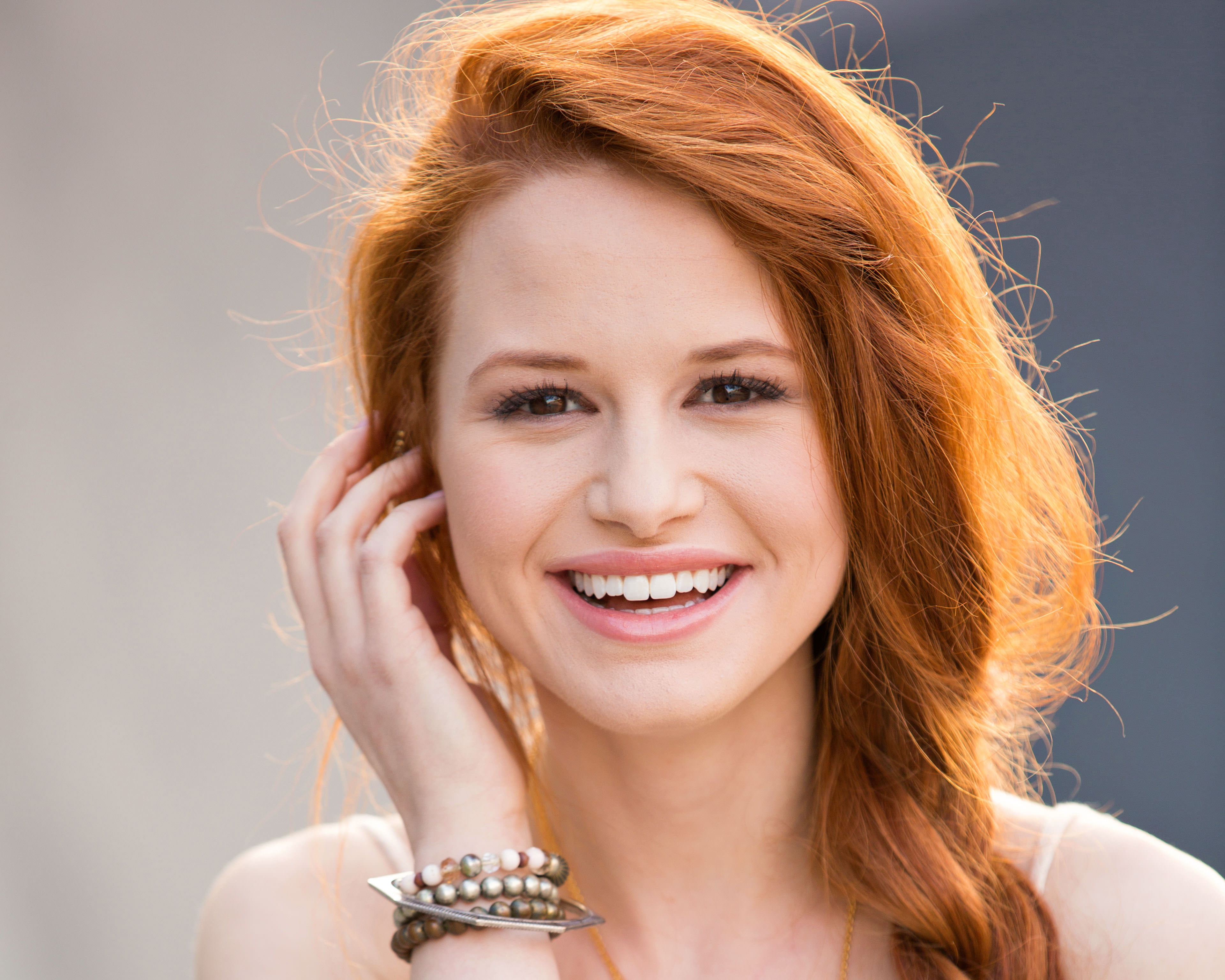 long hair, young adult, adult, emotion, one person, human hair, hairstyle, smiling, fashion, redhead, human face, beautiful people, cheerful, dyed red hair, HD Wallpaper