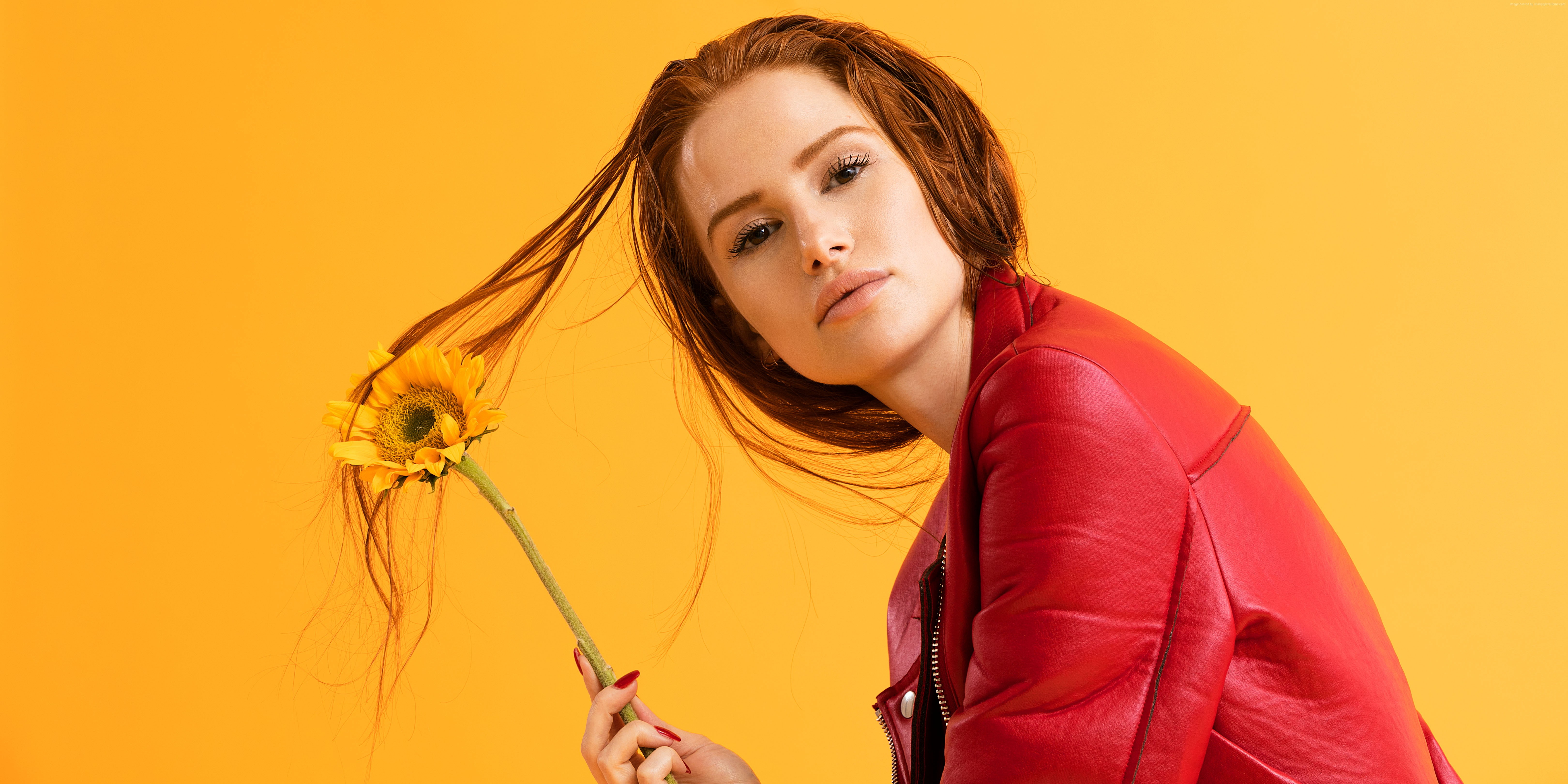 photo, 5K, 5k, orange, Madelaine Petsch, HD Wallpaper