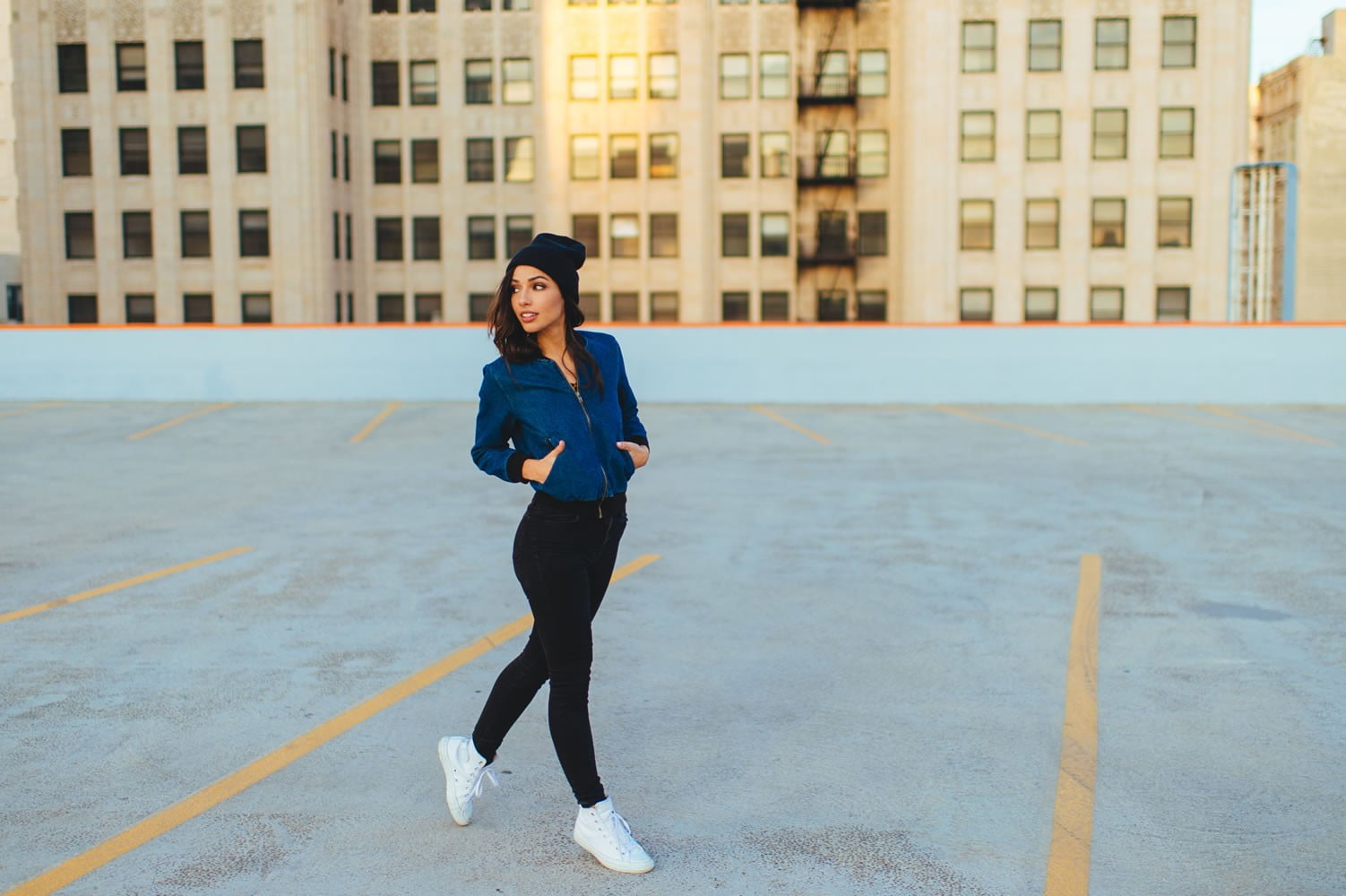 Michele Maturo, clothing, city, casual clothing, real people, building, building exterior, standing, front view, lifestyles, architecture, black color, HD Wallpaper