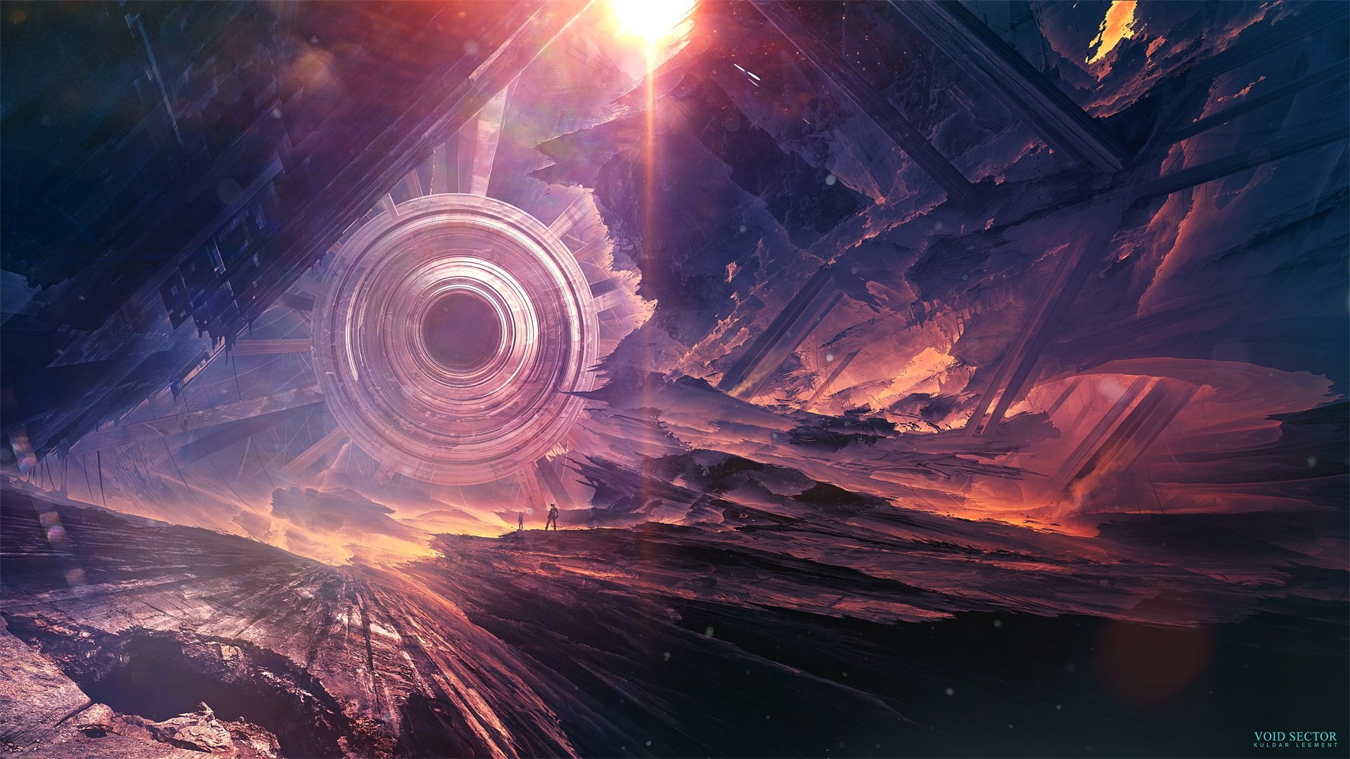 Kuldar Leement, 1080P, ruins, artwork, digital art, HD Wallpaper