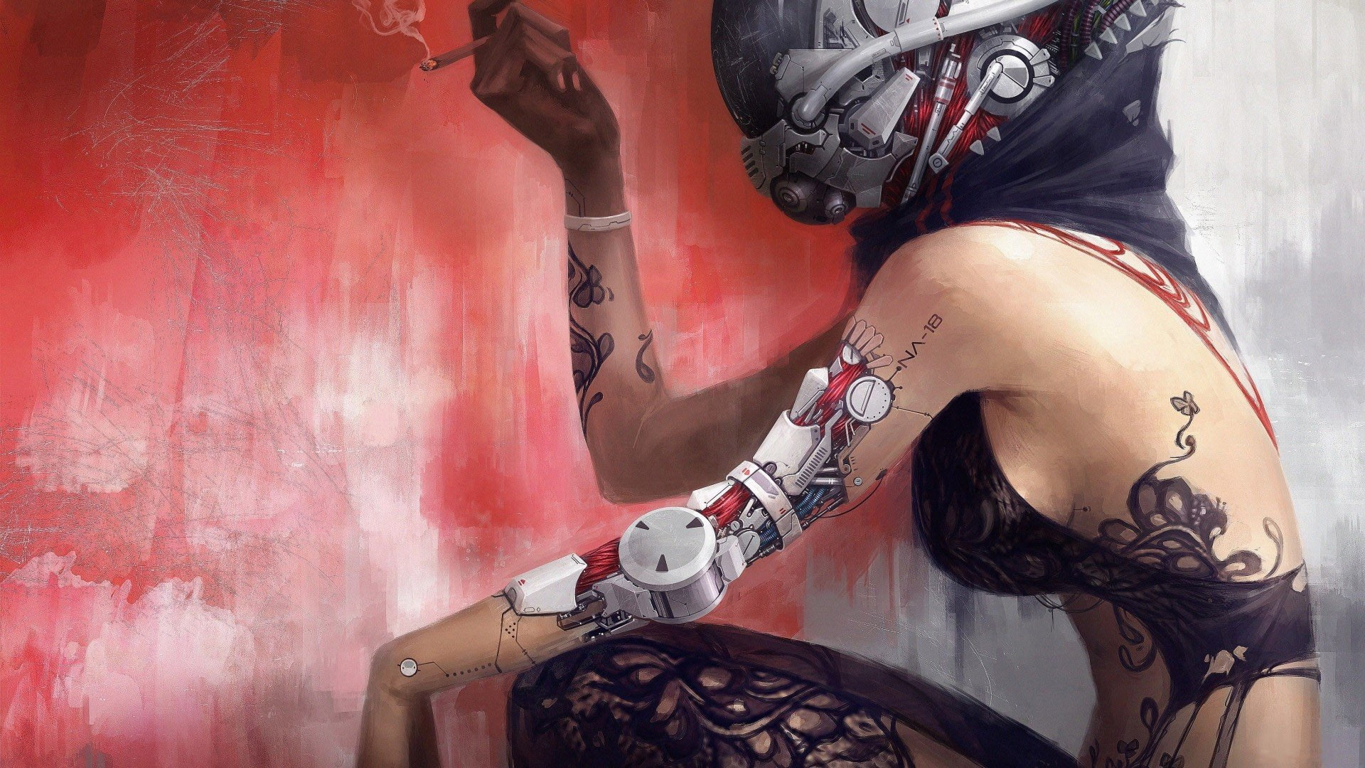 1080P, Neuromancer, cyborg, HD Wallpaper