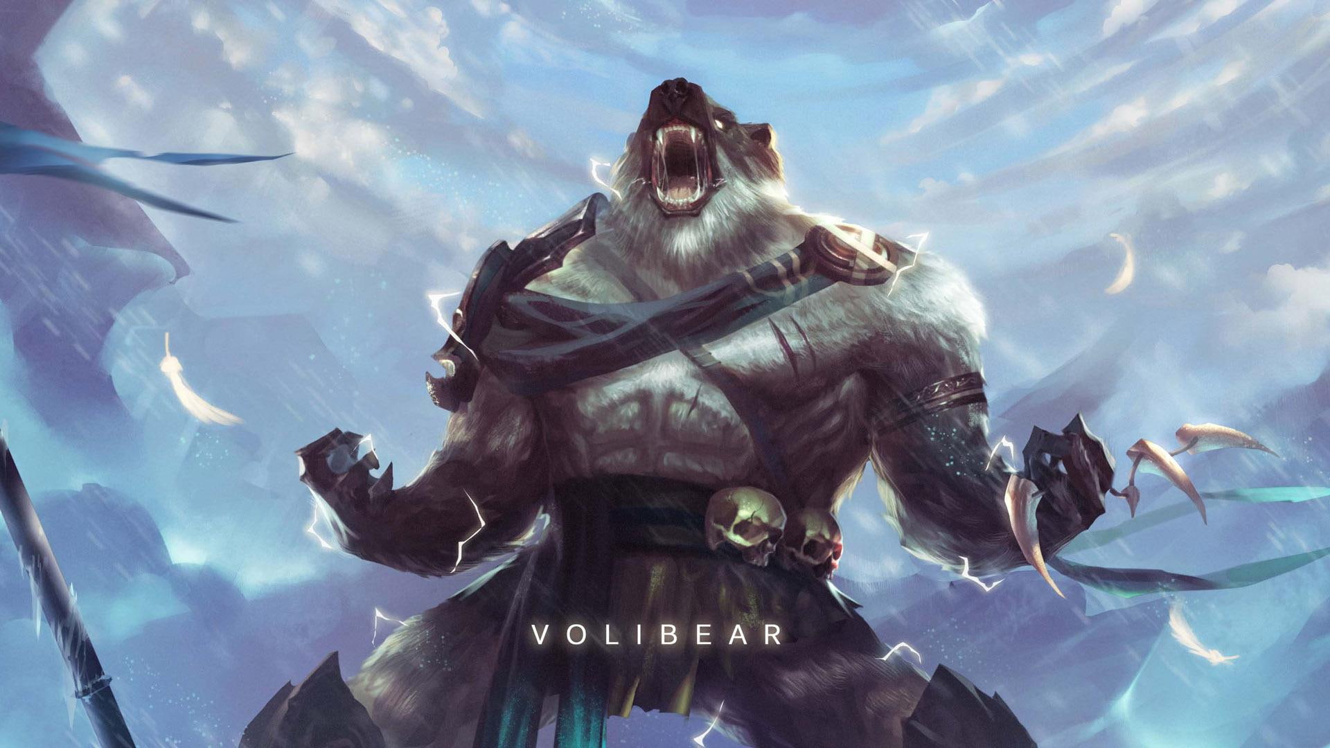 1920x1080, painting, werewolf, league, games, 1080P, league of lengends, legends, volibear, HD Wallpaper