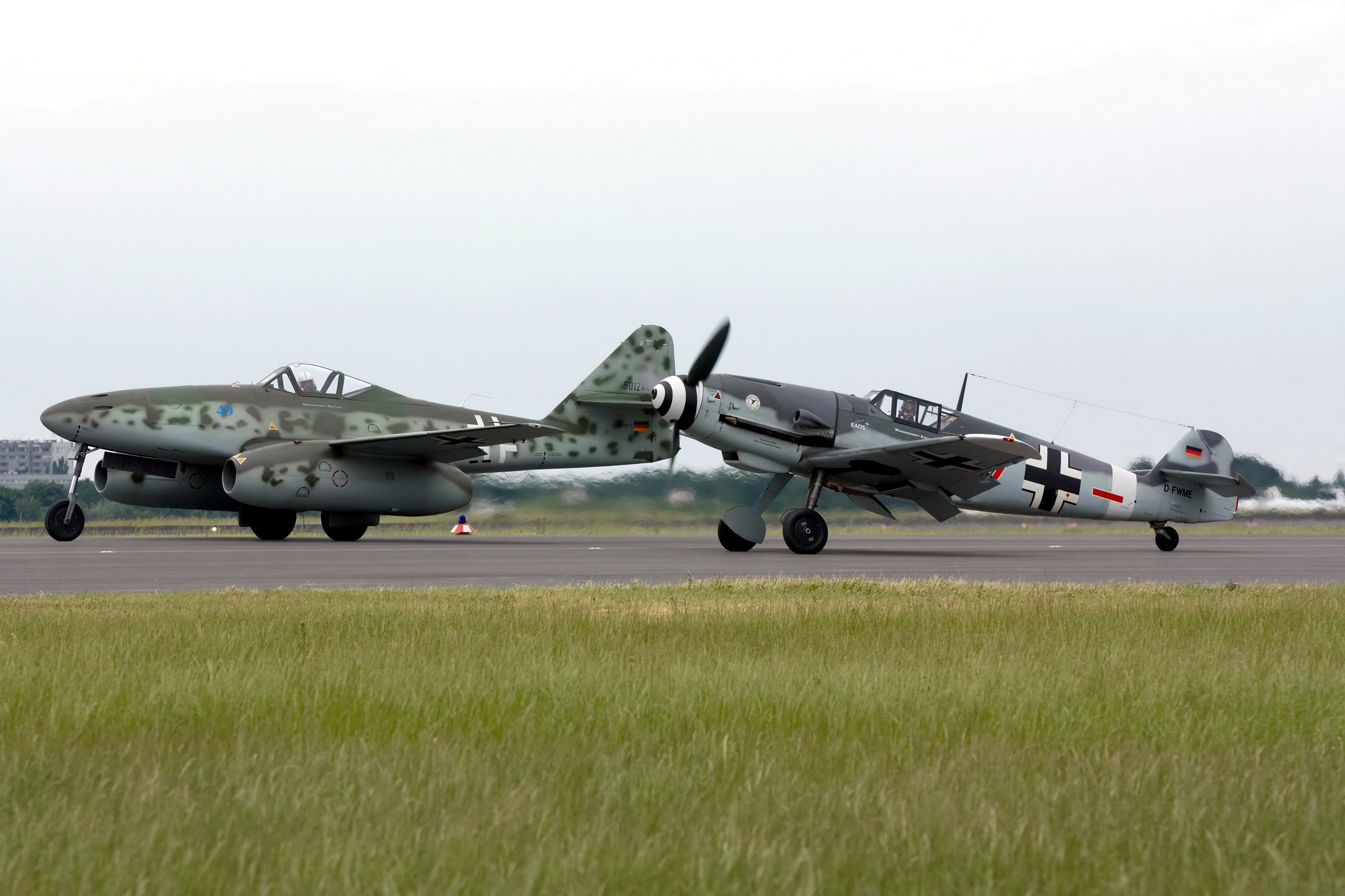 World War II, aircraft, Me262, Bf109, Messerschmidt, Military Aircraft, 4K, HD Wallpaper