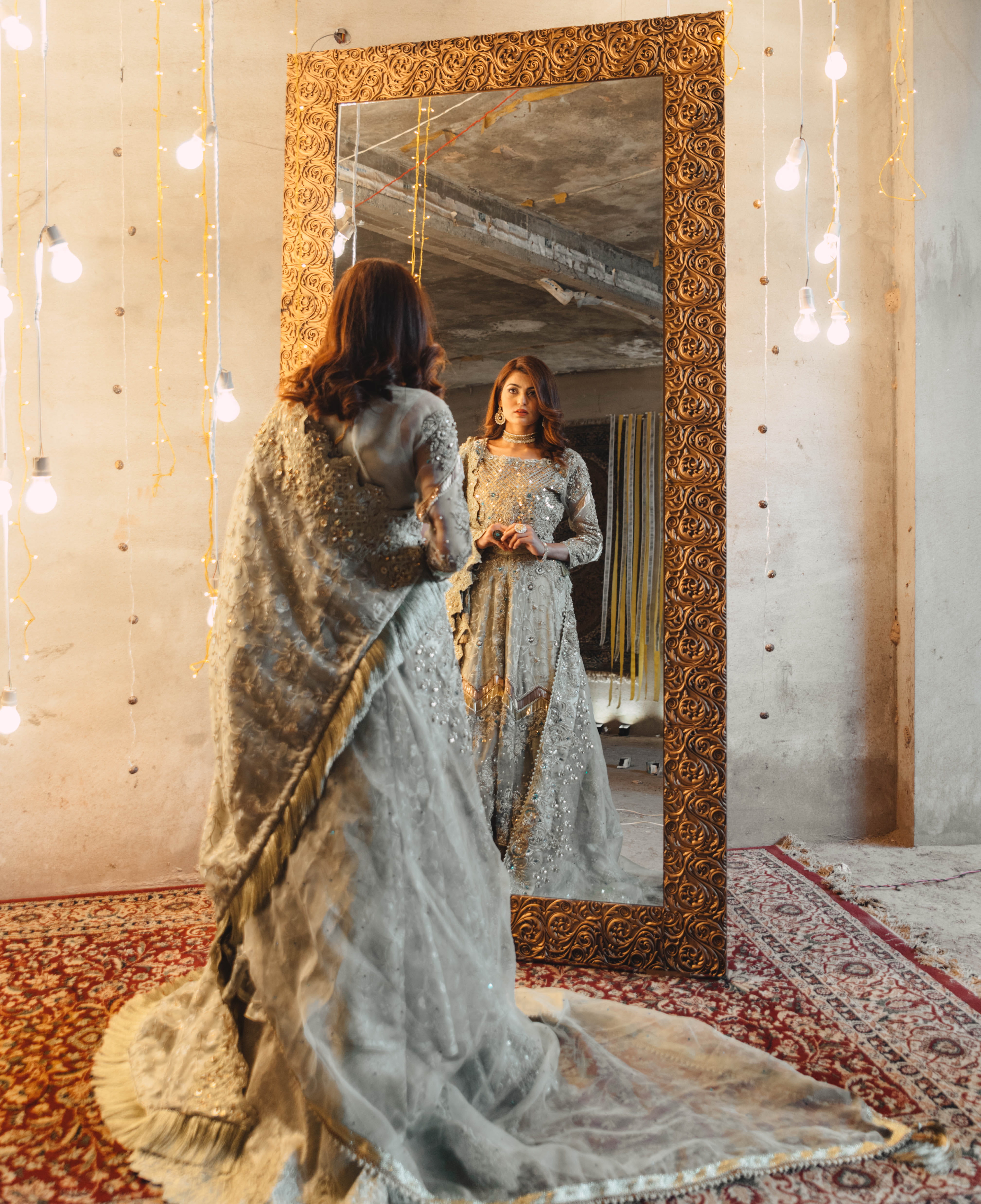 pakistan, fashion, happiness, women, real people, standing, smiling, warm clothing, dress, silver, adult, young women, beautiful, reflection, two people, Phone HD Wallpaper