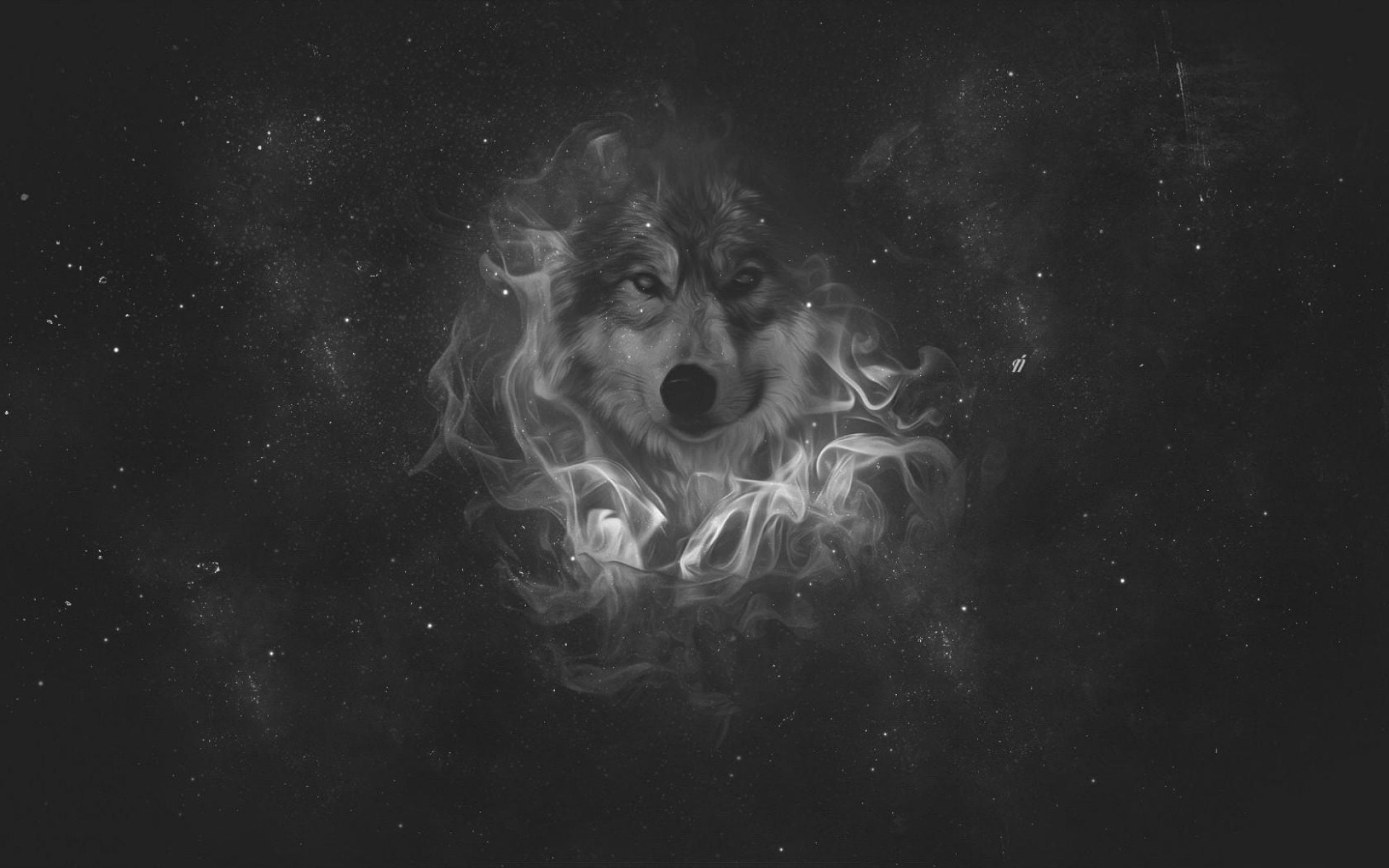 stars, dream, Carnivore, space, predator, artwork, wolves, wolf, 1080P, HD Wallpaper