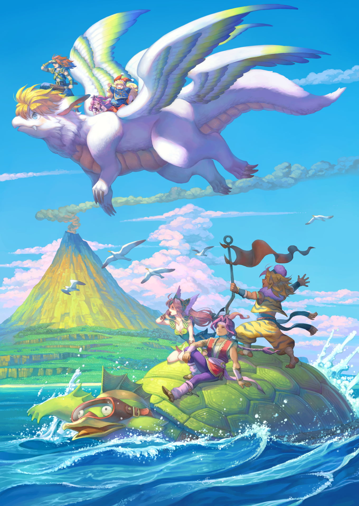 Trials of Mana, 1080P, artwork, nostalgia, Phone HD Wallpaper