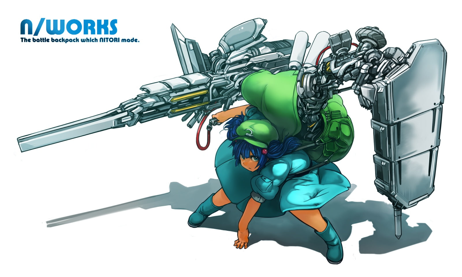 sachito, mechagirl, mecha, 720P, kawashiro, nitori, touhou, HD Wallpaper