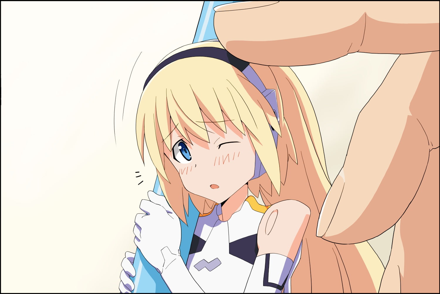 blonde, 720P, hair, eyes, shinki, koimori, ikuya, busou, arnval, wink, mechagirl, blue, HD Wallpaper