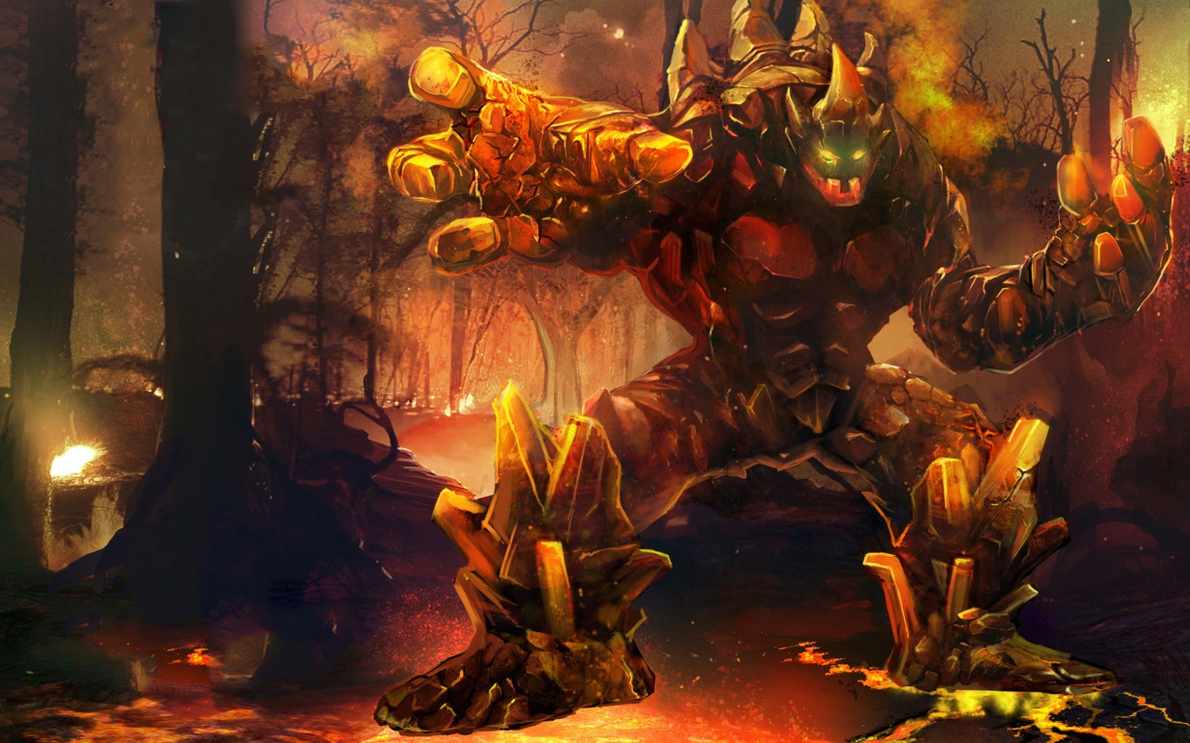 fantasy art, creature, video games, digital art, Malphite, 720P, fan art, League of Legends, HD Wallpaper