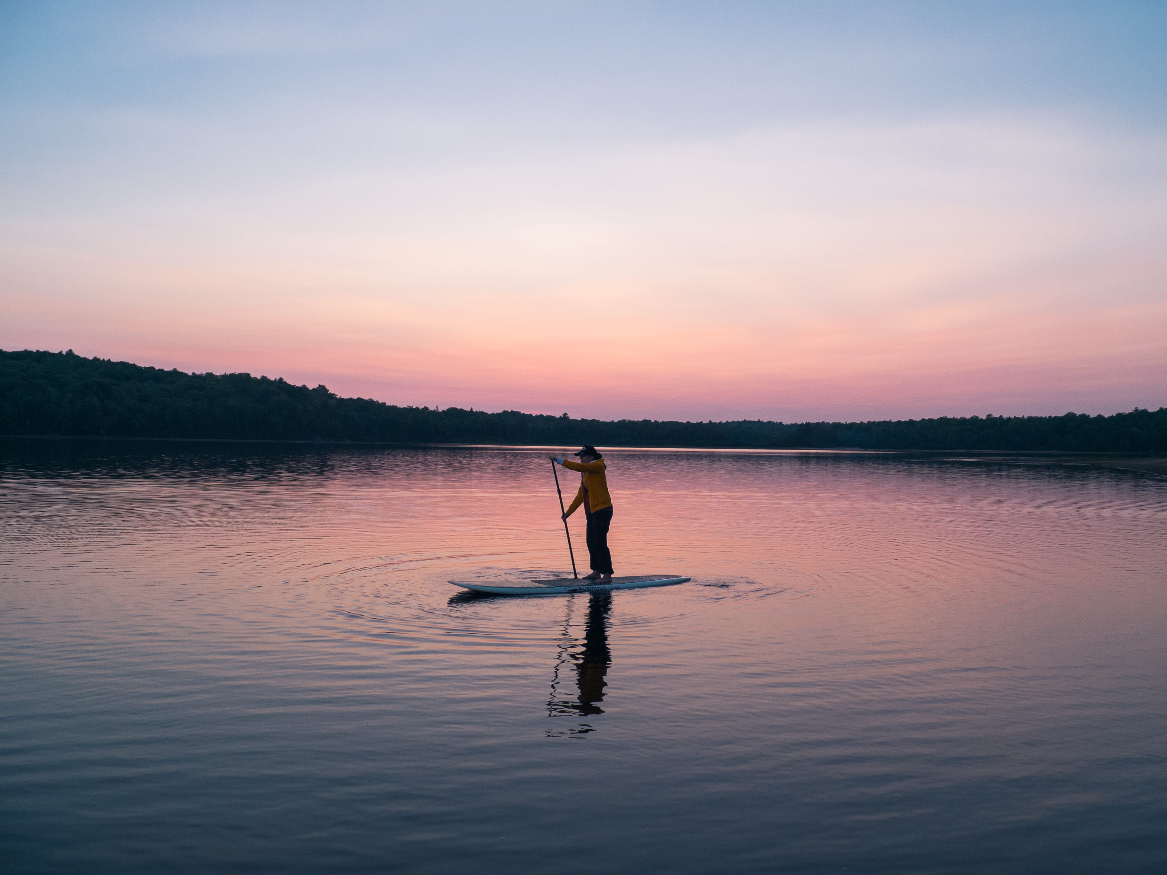 tranquility, waterfront, paddleboard, leisure activity, watercraft, beauty in nature, scenics - nature, golden hour, board, reflection, body, leisure, sunset, HD Wallpaper