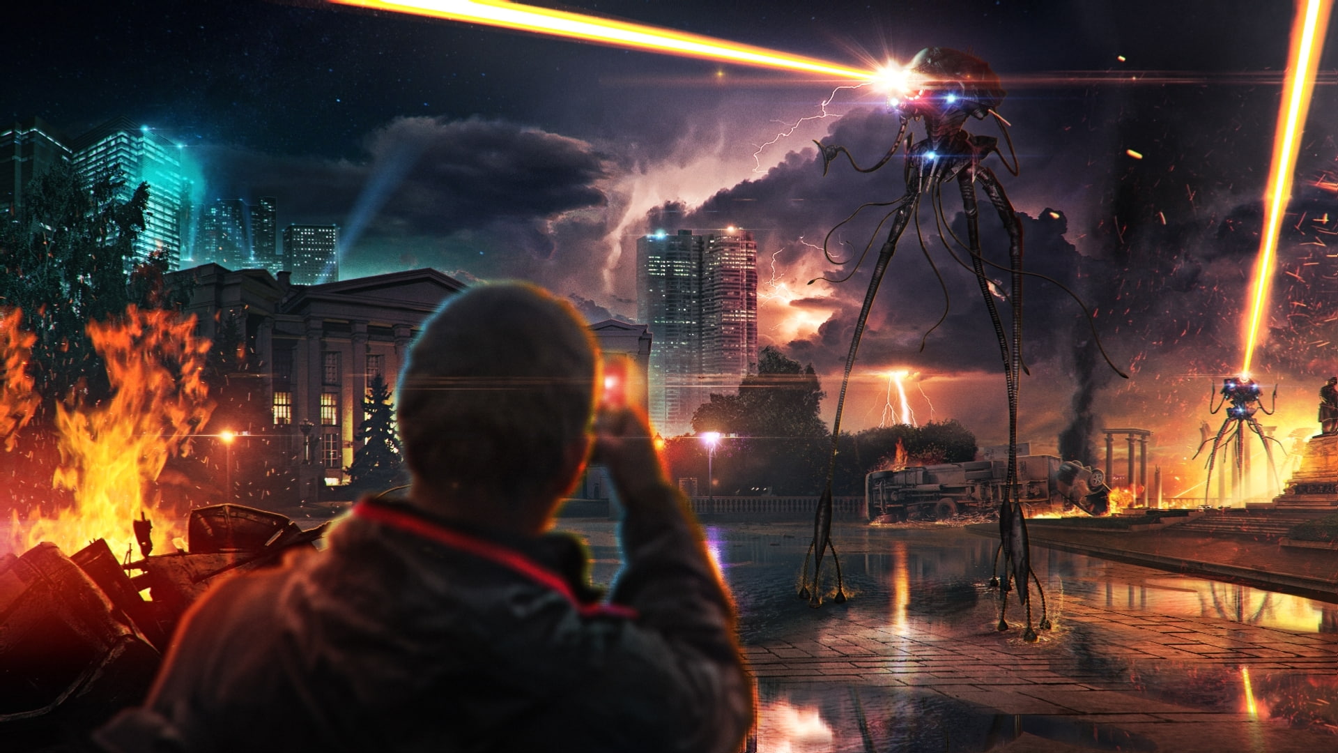 Alien, Sci Fi, Space Invasion, Battle, 1080P, Invasion, HD Wallpaper