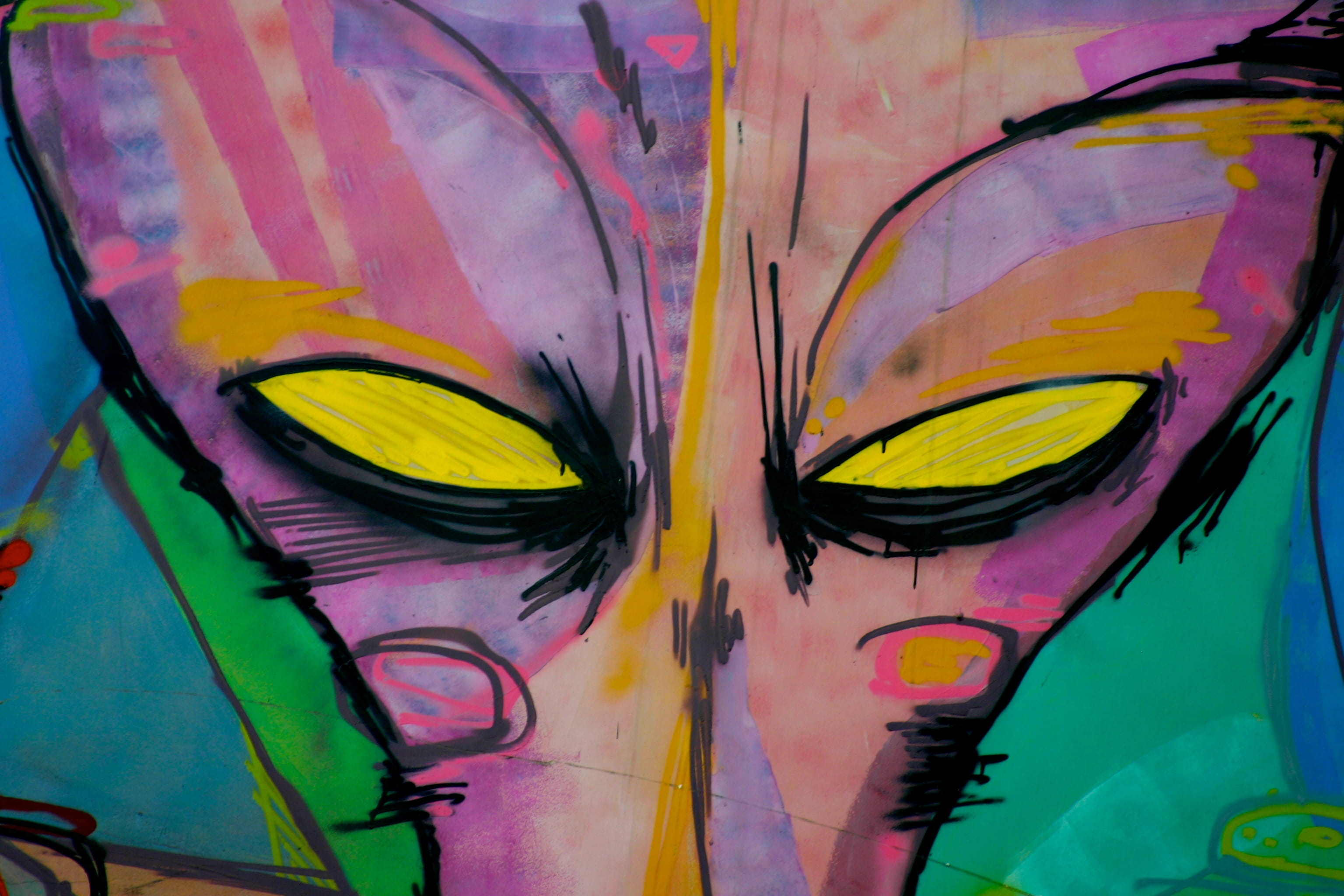 Creature, pattern, arts culture and entertainment, art, color Image, backgrounds, paintings, close-up, day, painted Image, human representation, space, HD Wallpaper