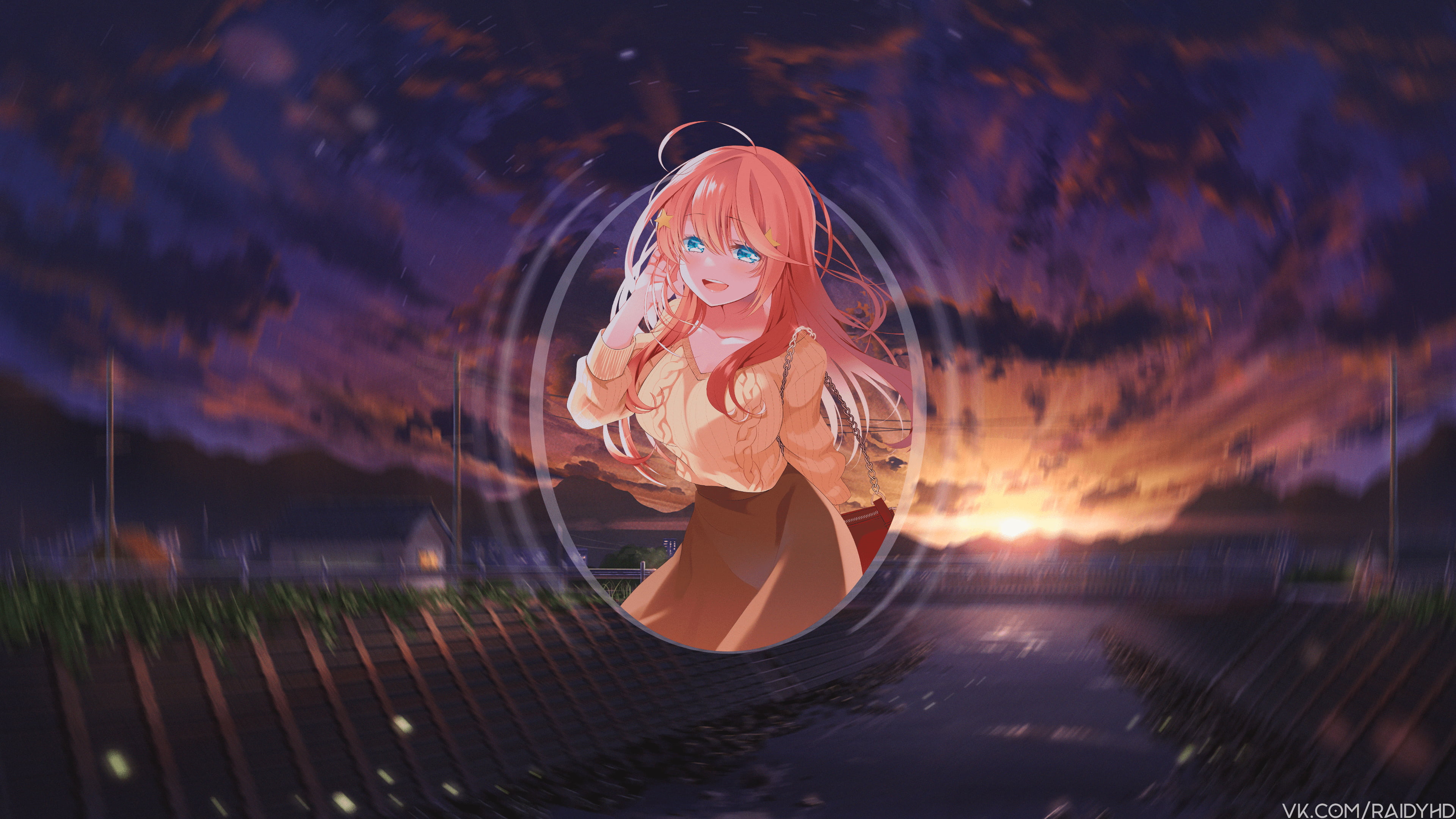 anime girls, Nakano Itsuki, 4K, picture-in-picture, anime, HD Wallpaper