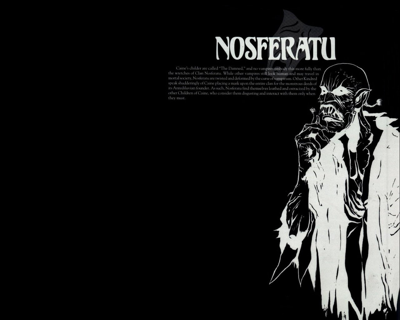 Vampire: The Masquerade, Black and White, Video Game, 720P, HD Wallpaper